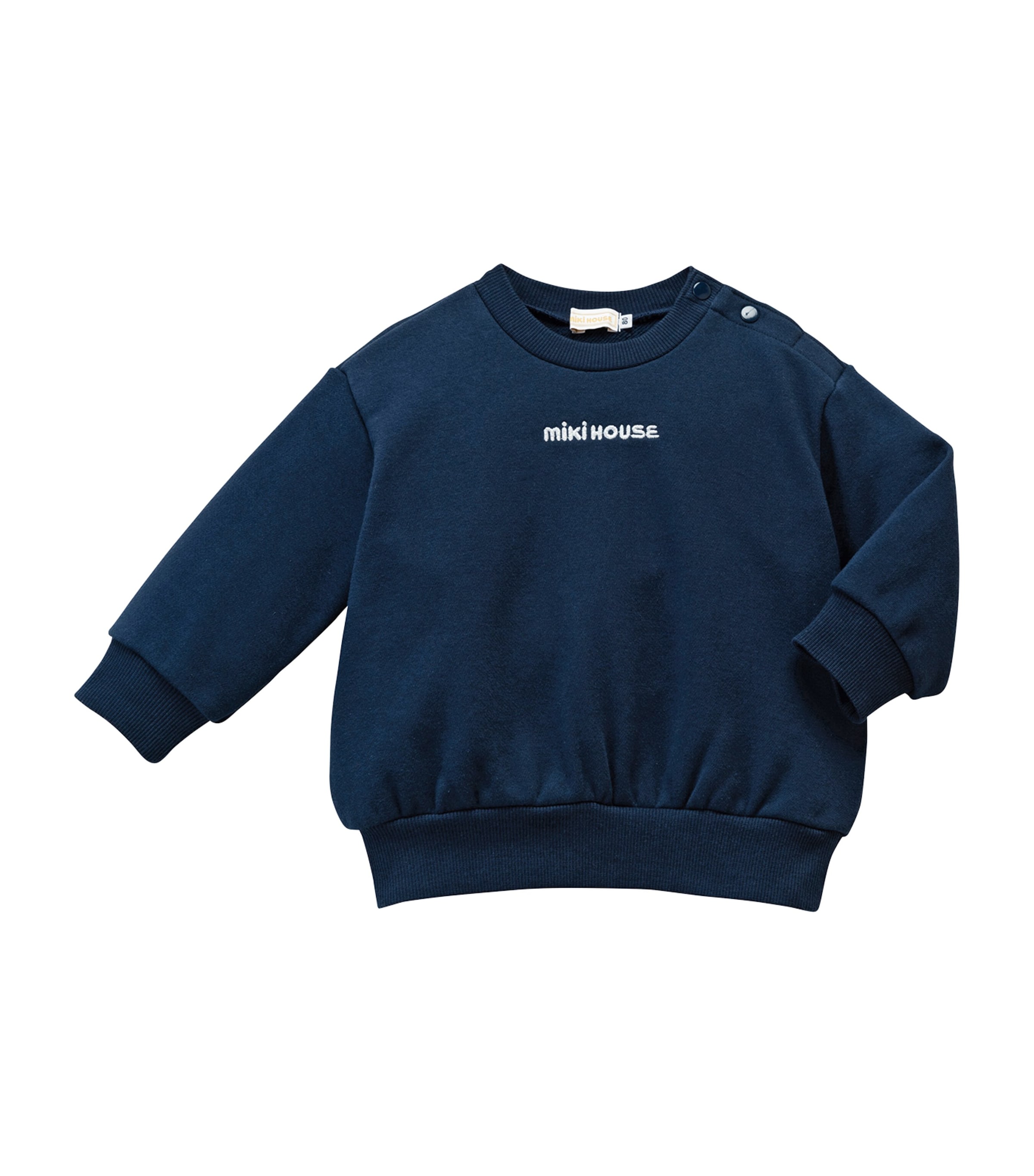 MIKI HOUSE LOGO-EMBOSSED SWEATSHIRT 