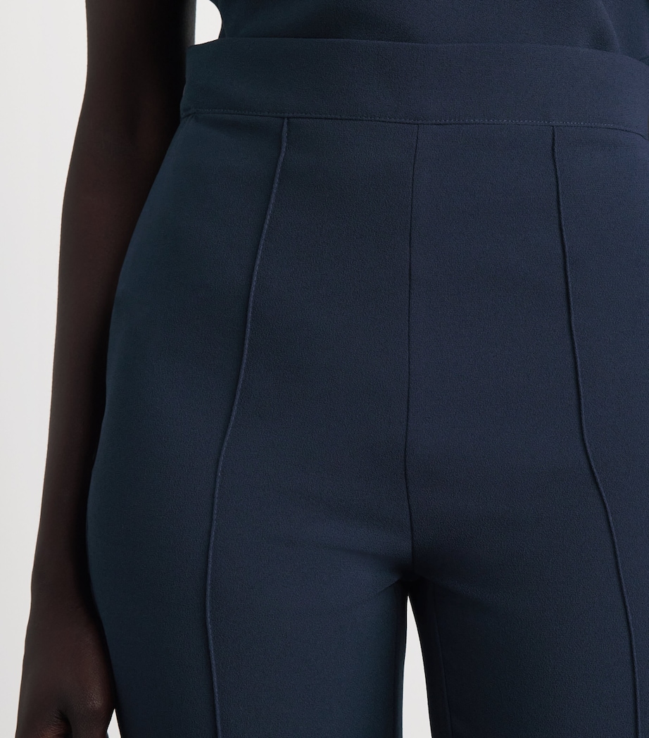 Edeline Lee Womens Pleated Averill Slim Trousers Nav/navy Image 3