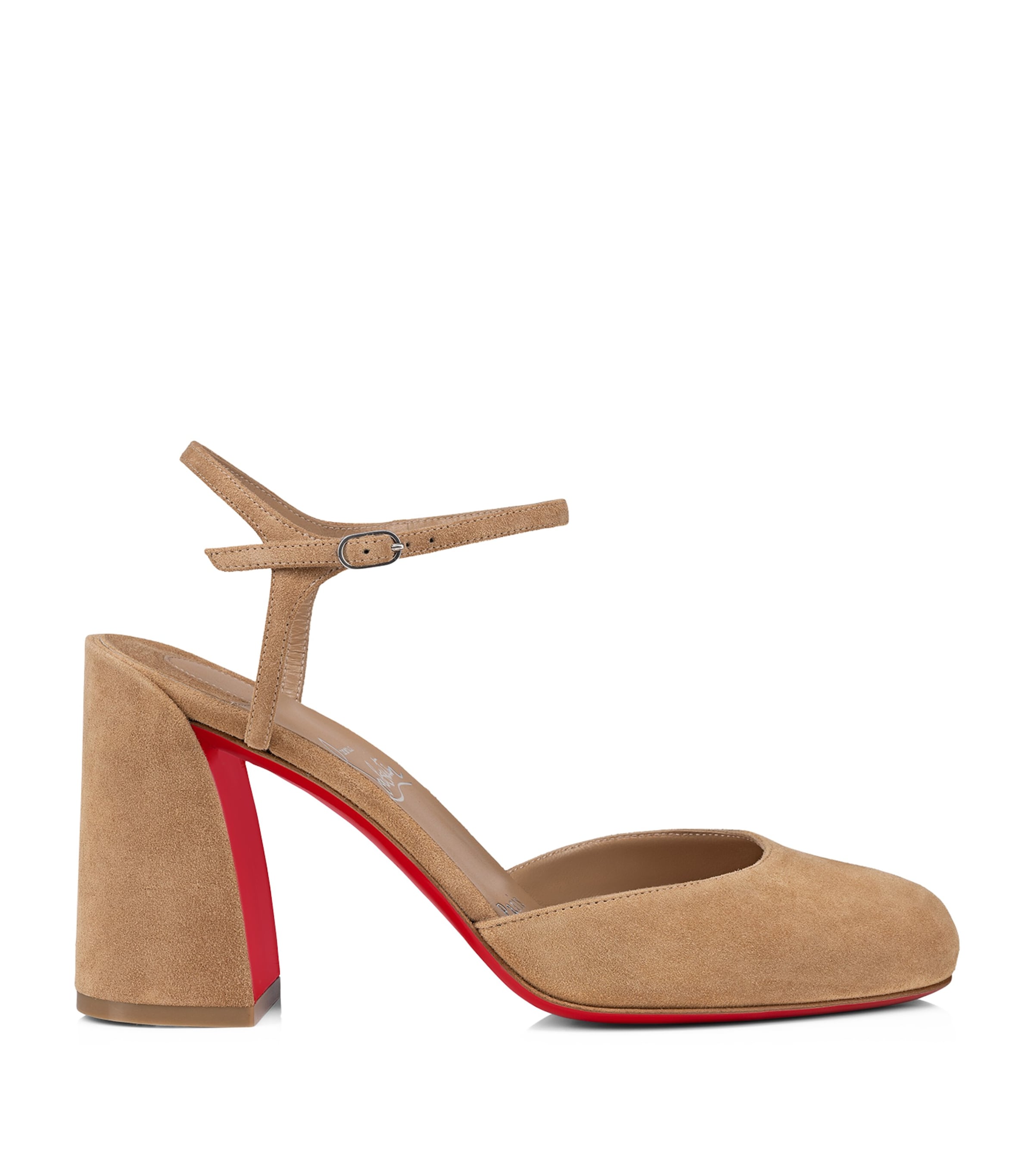 Christian Louboutin Jane Suede Mary Jane Pumps 85 In Beige