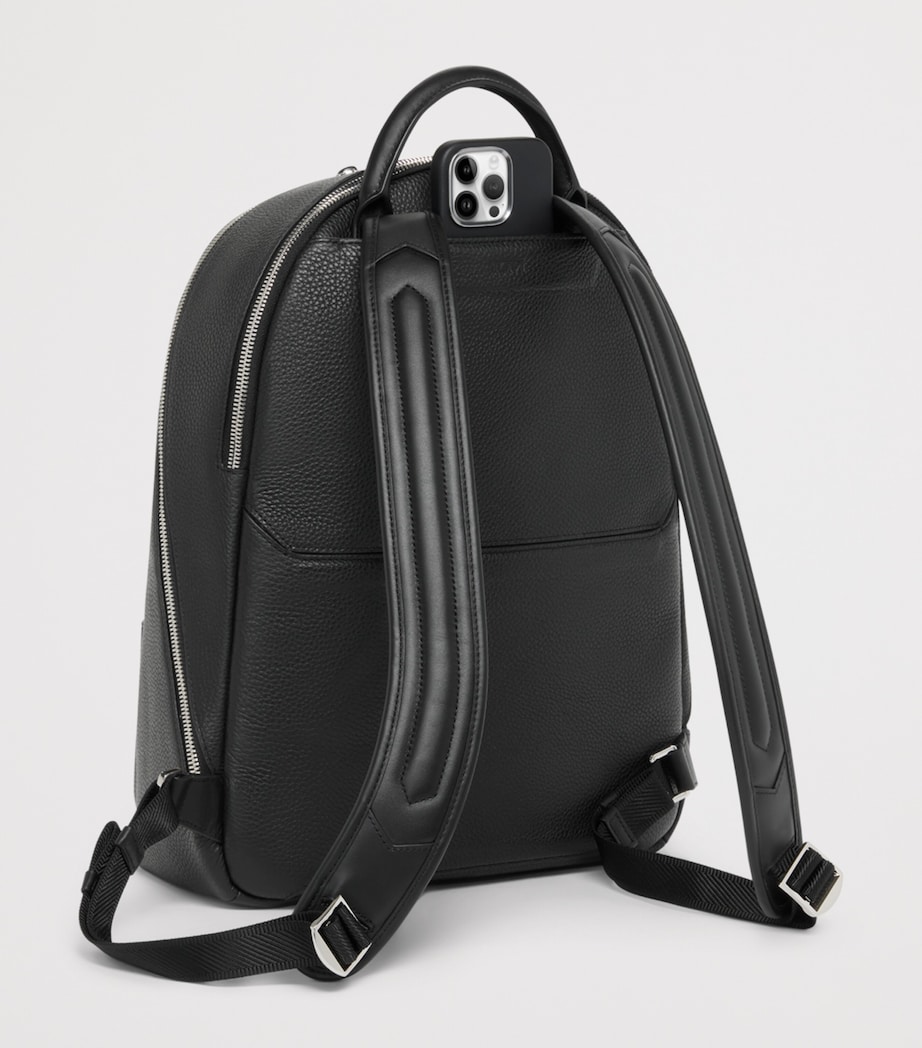 Tumi Leather Turin Beneditto Backpack Black Image 4