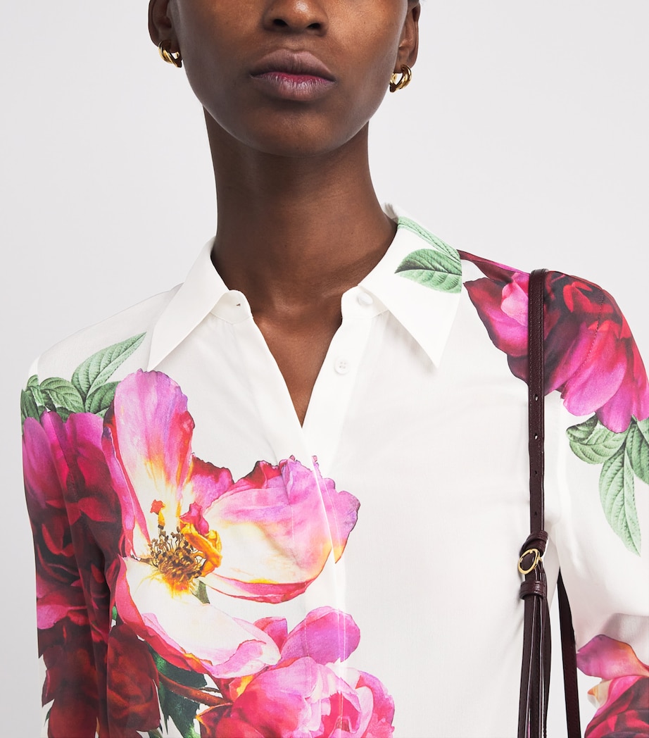 Silk Floral Willa Blouse G180EMPRSBLM O/WHITE Image 6