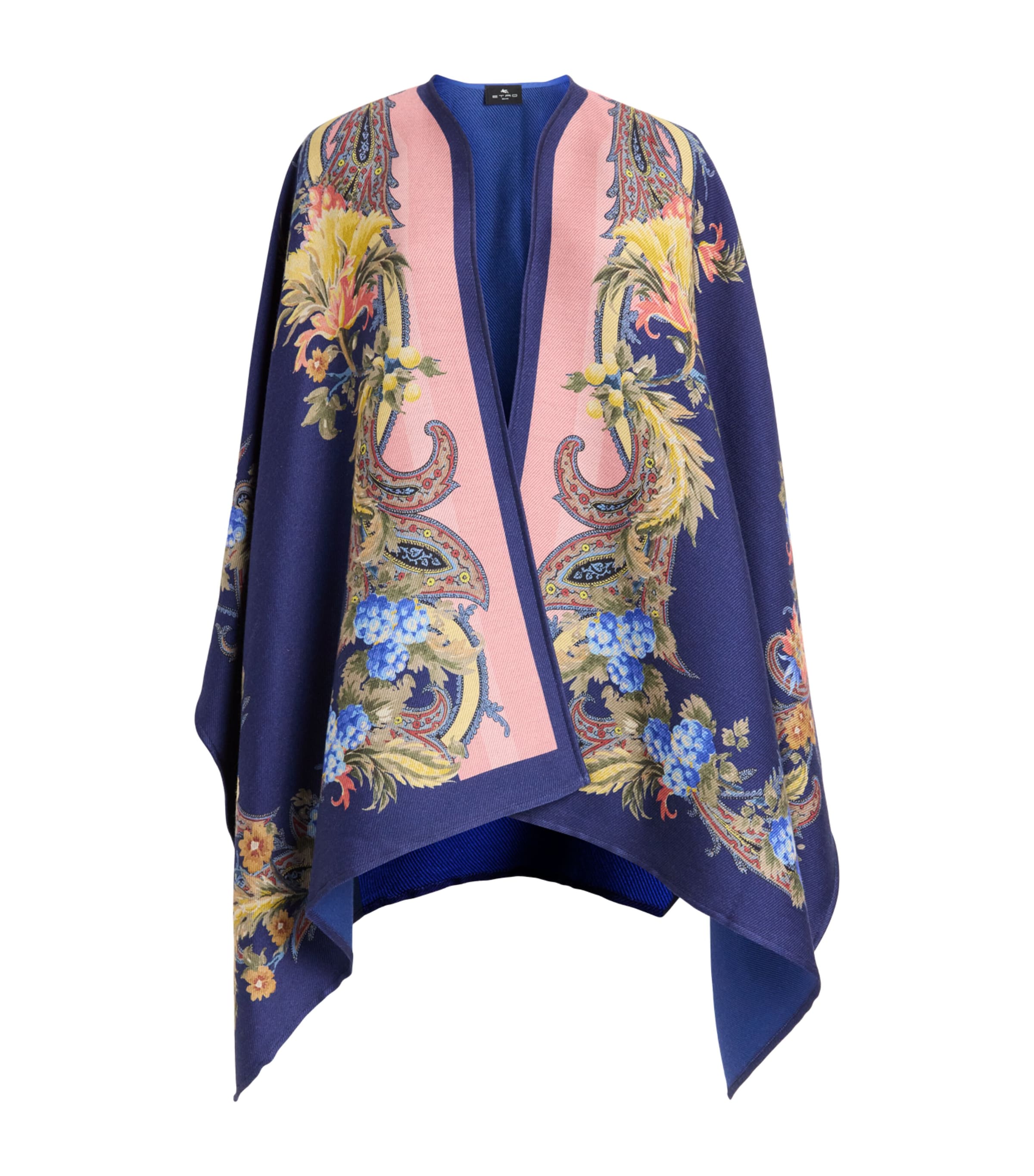 Etro Wool-blend Floral Paisley Cape