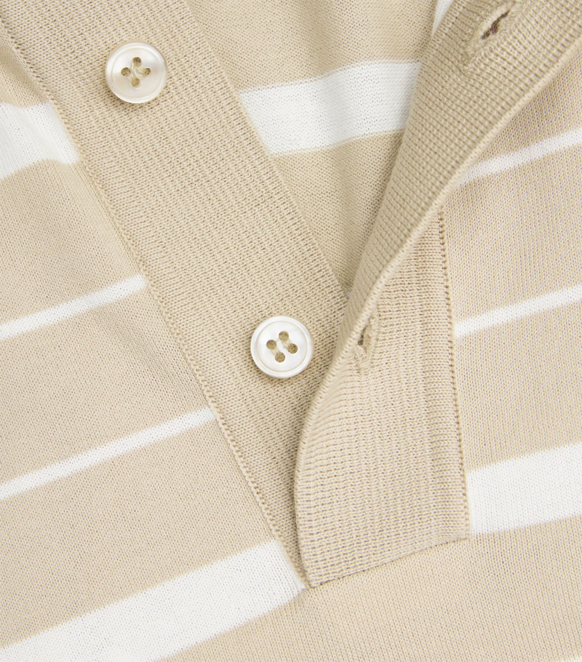 Cotton Striped Polo Shirt 300BRIGHT WHITE-FOG Image 4