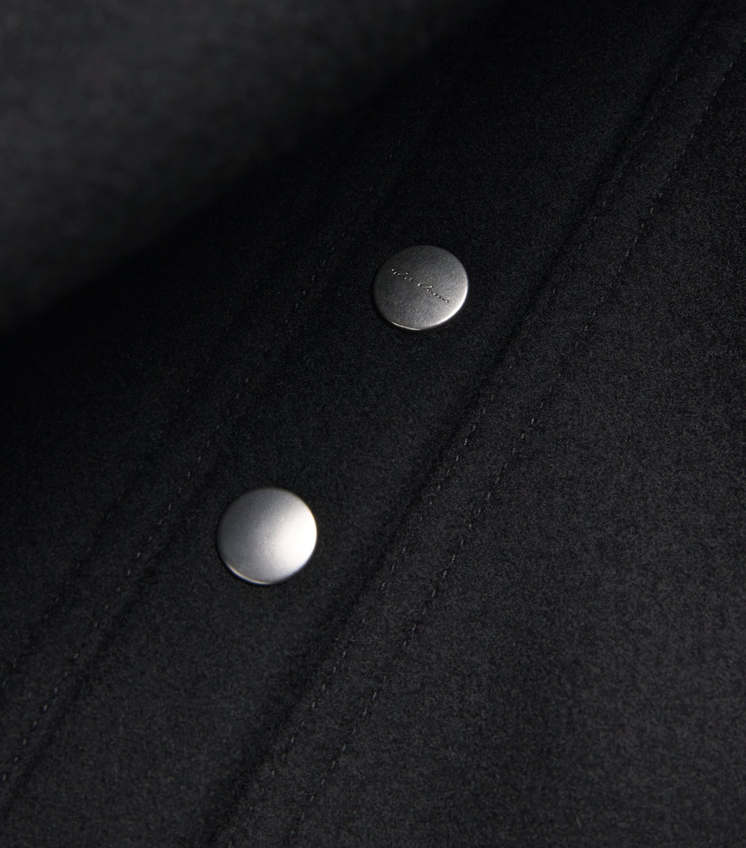 Virgin Wool Melton Blixa Dracucollar Jacket BLACK Image 5