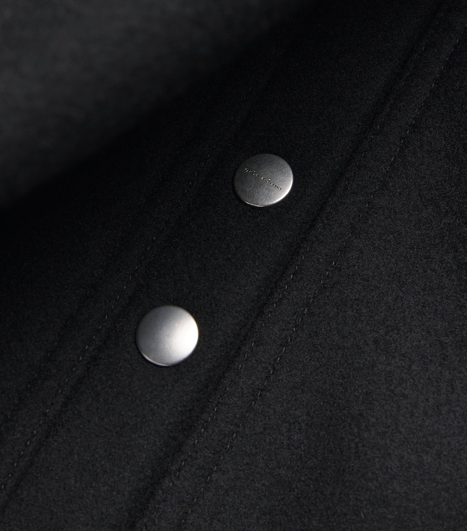 Virgin Wool Melton Blixa Dracucollar Jacket BLACK Image 5