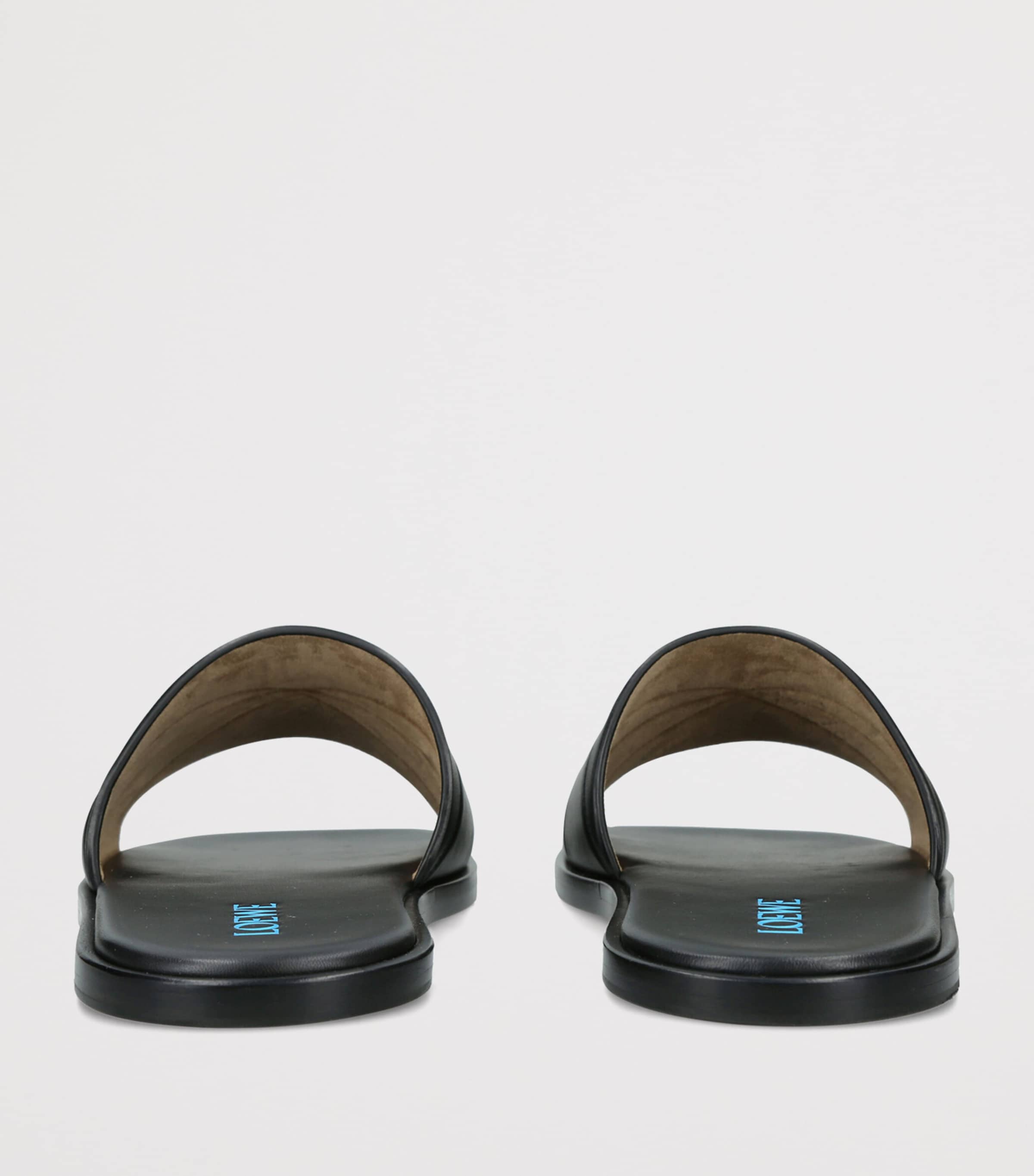 LOEWE Leather Origami Slides Black Image 2