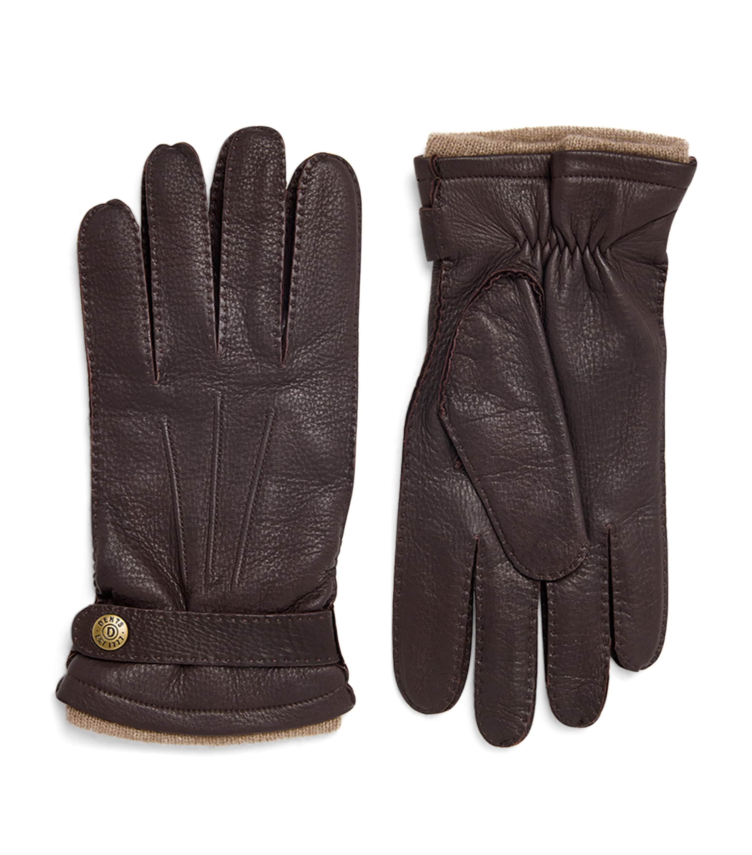 Deerskin-Cashmere Gloucester Gloves BARK Image 1