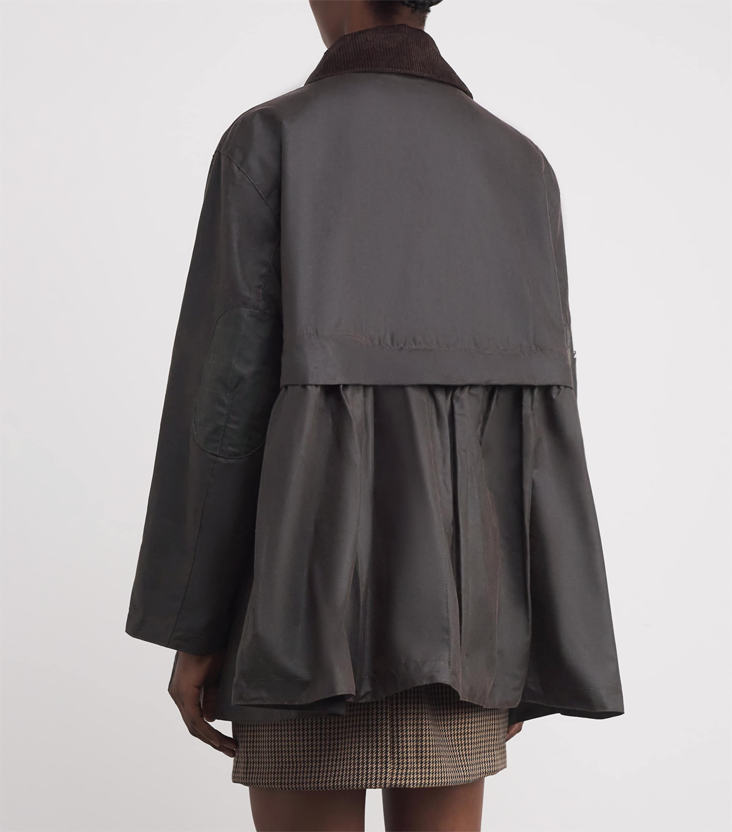 x GANNI Waxed Peplum Coat RUSTIC/CLASSIC TARTN Image 4