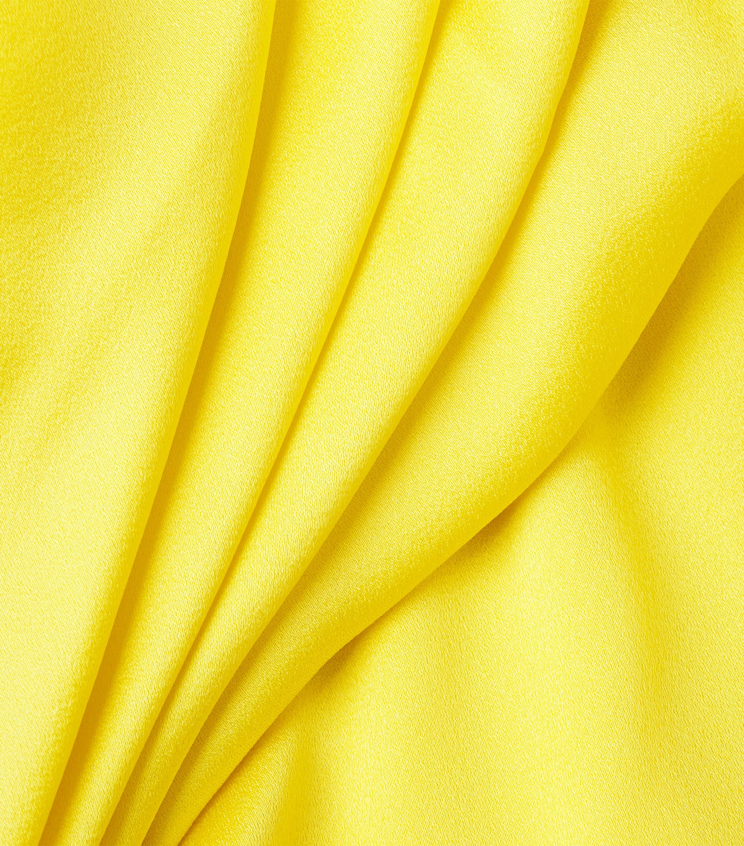 Stella McCartney Womens Satin Draped Maxi Dress Bright Yellow Image 6