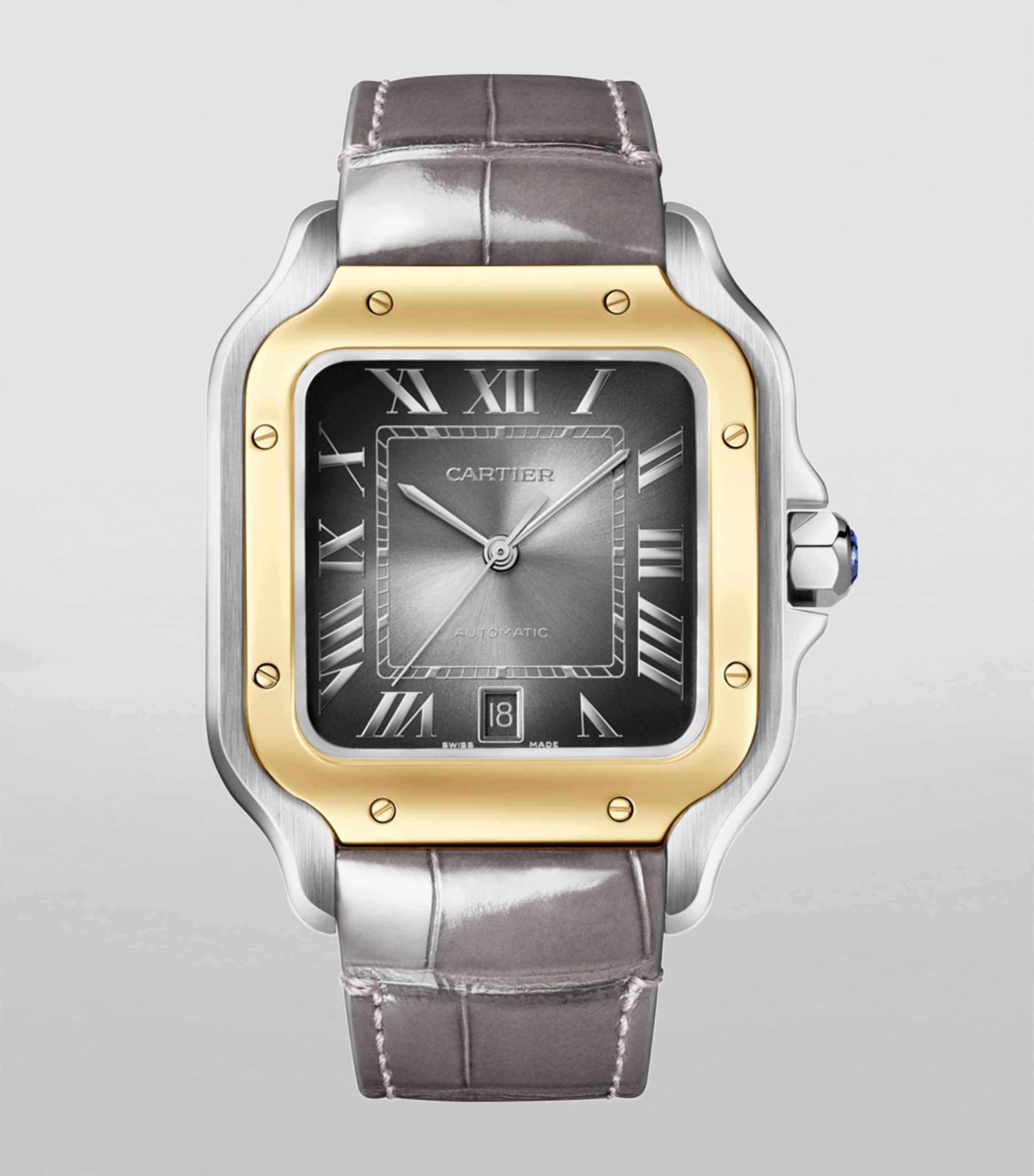 Yellow Gold and Stainless Steel Santos de Cartier Watch 39.8mm YELLOW GOLD Image 2