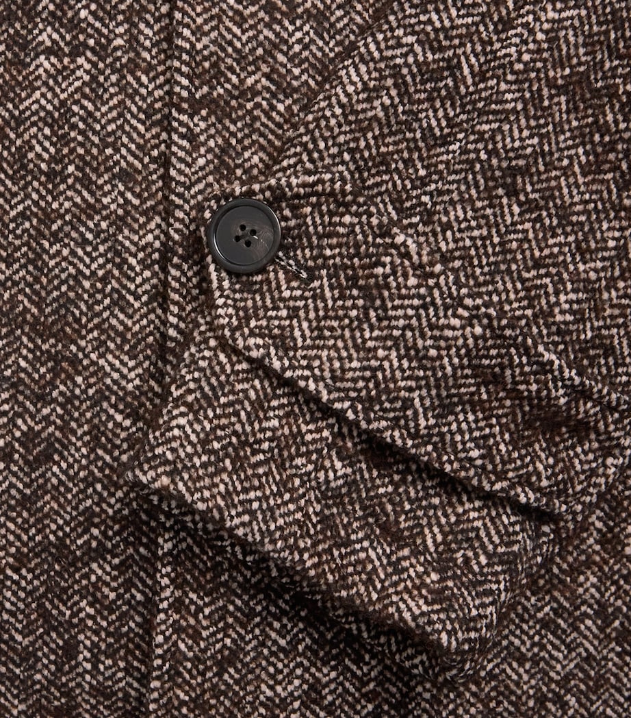 Wool-Blend Herringbone Overcoat ICEDCOFFEE/ECRU Image 5