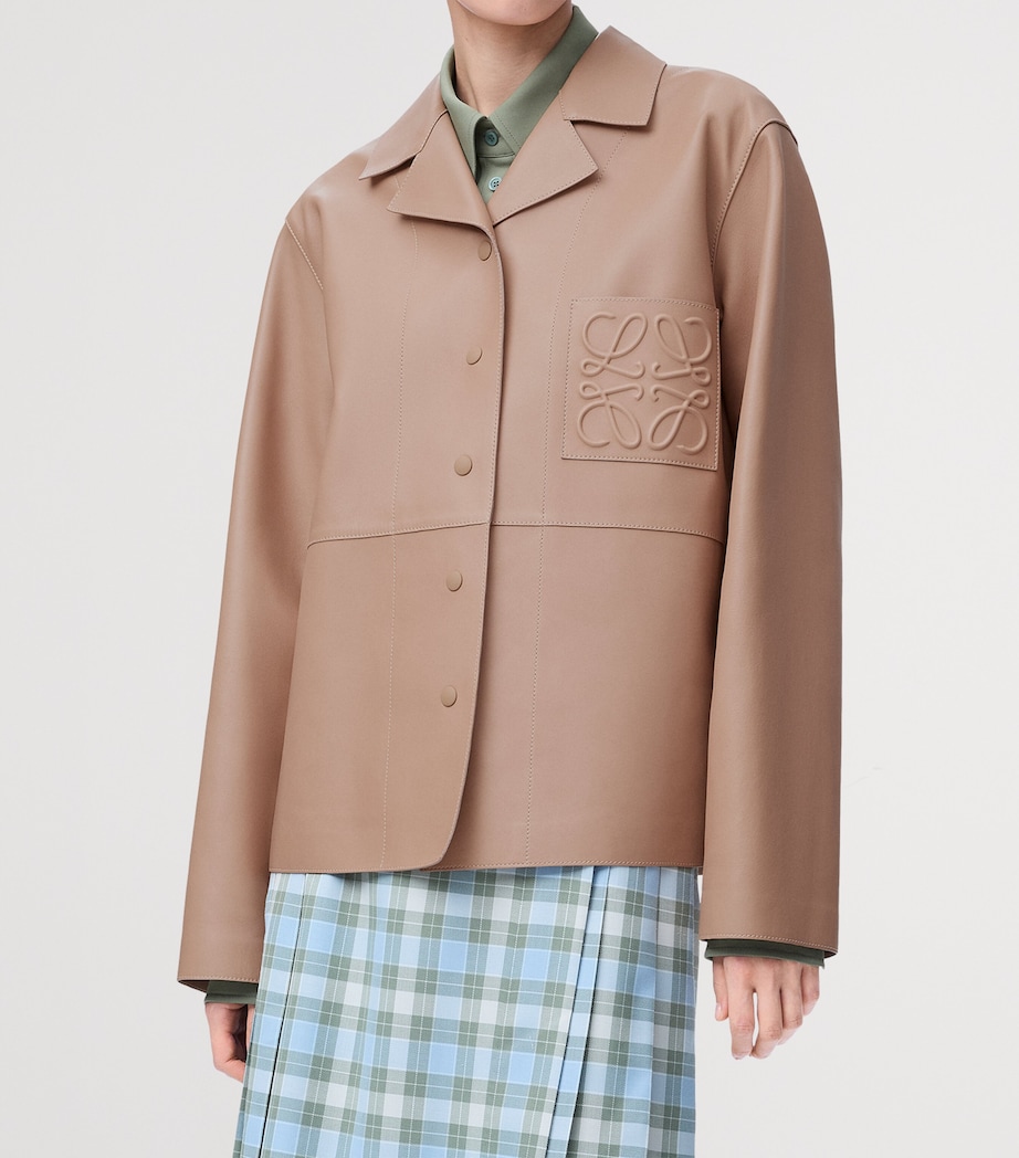 Leather Pyjama Blouse BEIGE Image 3
