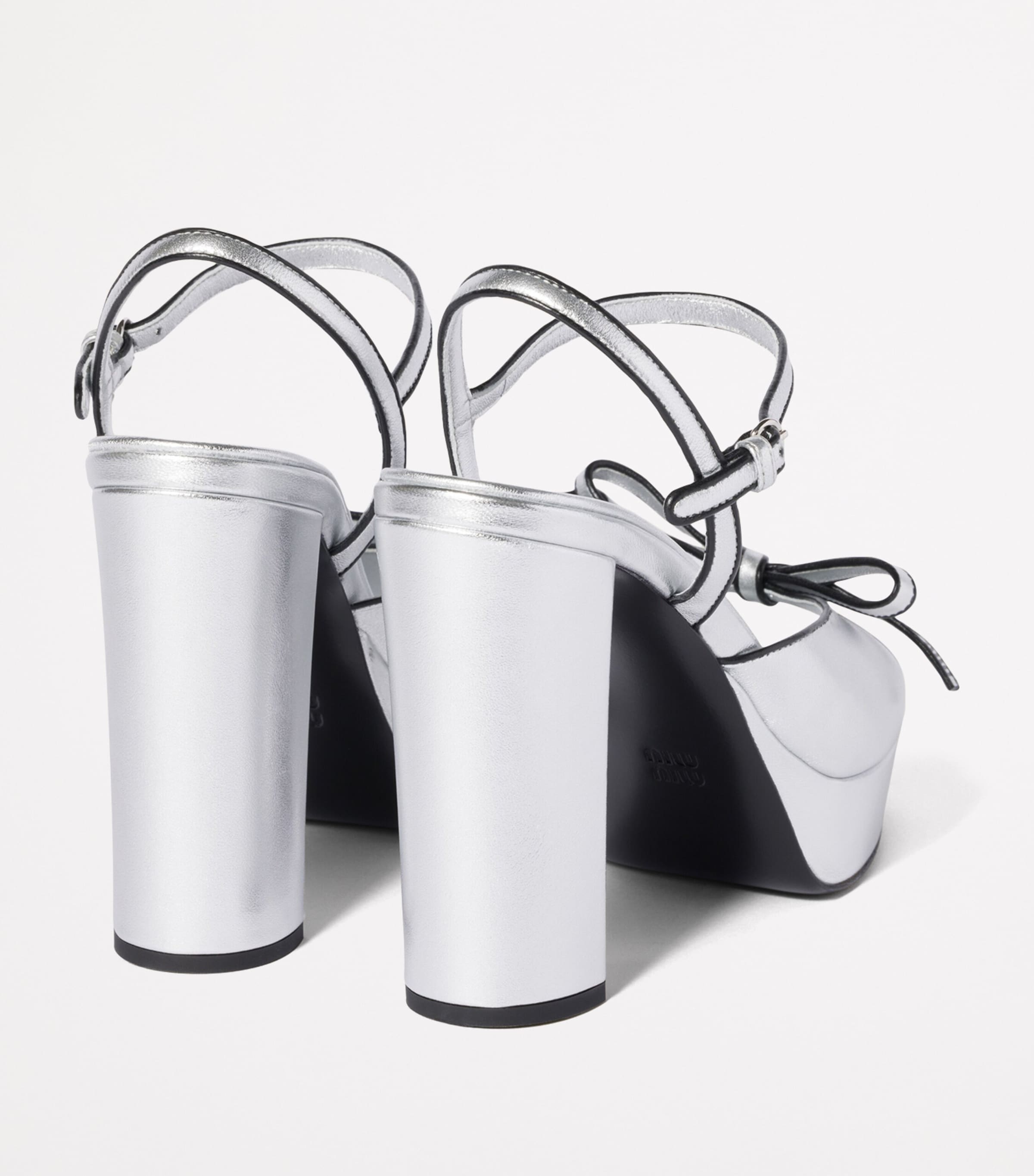 Miu Miu Leather Mordoré Platform Sandals 110 Image 3