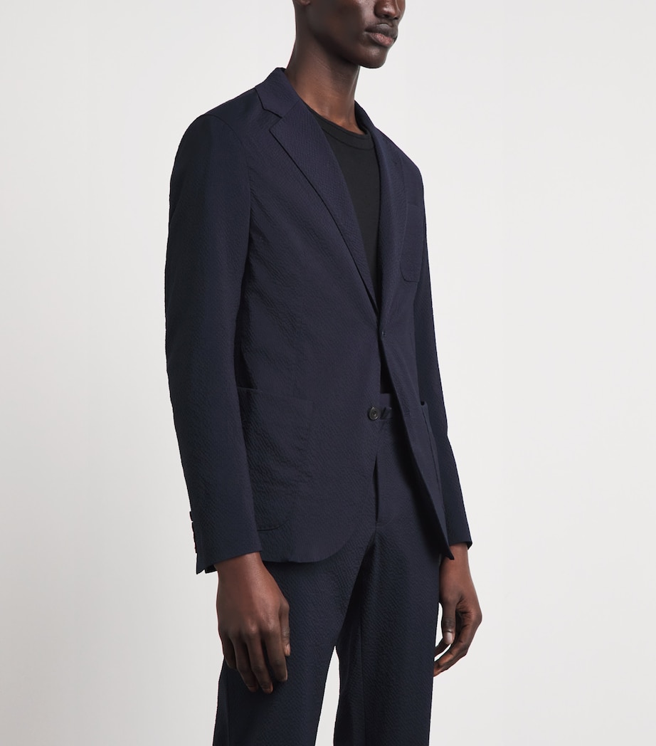Emporio Armani Mens Virgin Wool-Blend Blazer Image 4