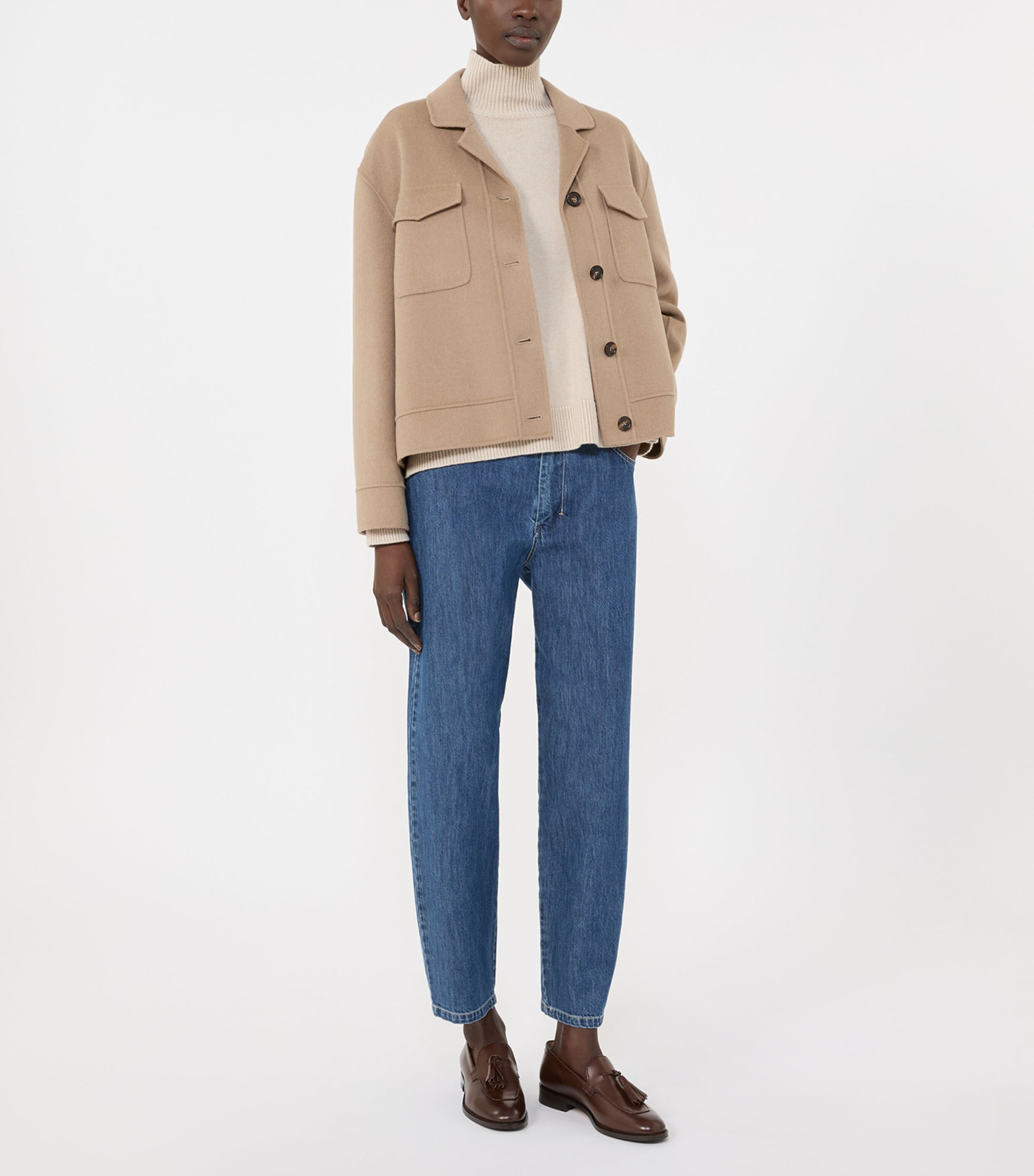 Virgin Wool-Cashmere Sweater WHITE Image 2