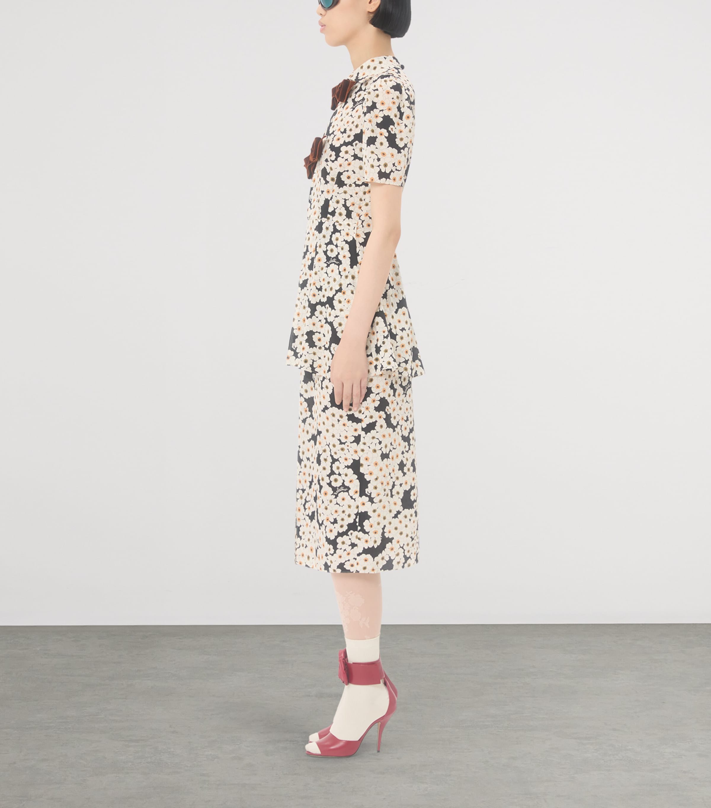 Silk Floral Midi Dress K92 Image 3