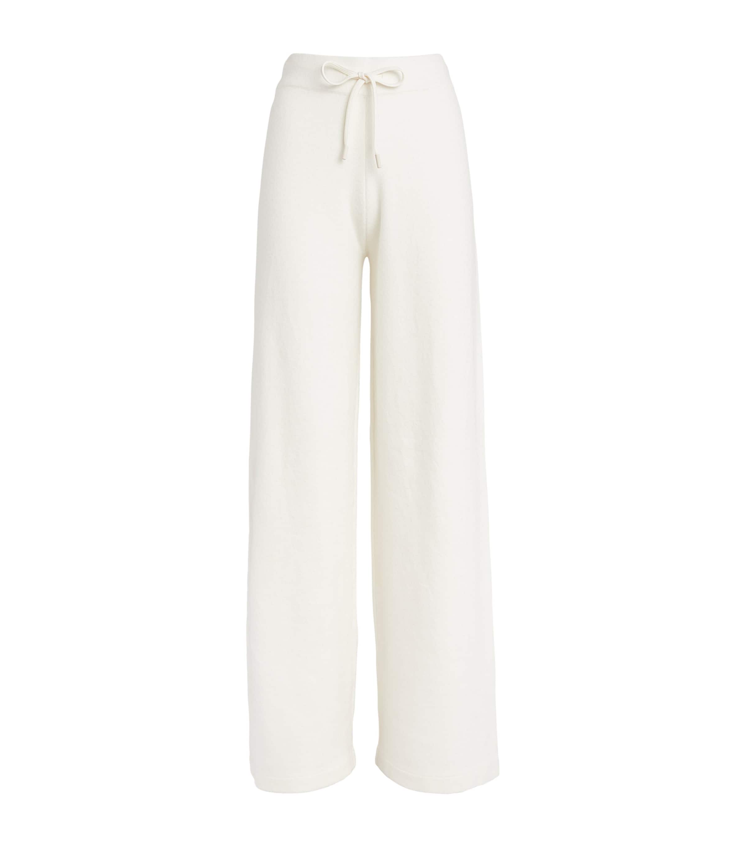 Yves Salomon Knit Drawstring Trousers In Beige