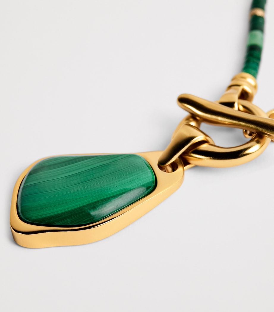 Malachite Beaded Ore Necklace ANTQE GLD/MLCHTEAGMA Image 5