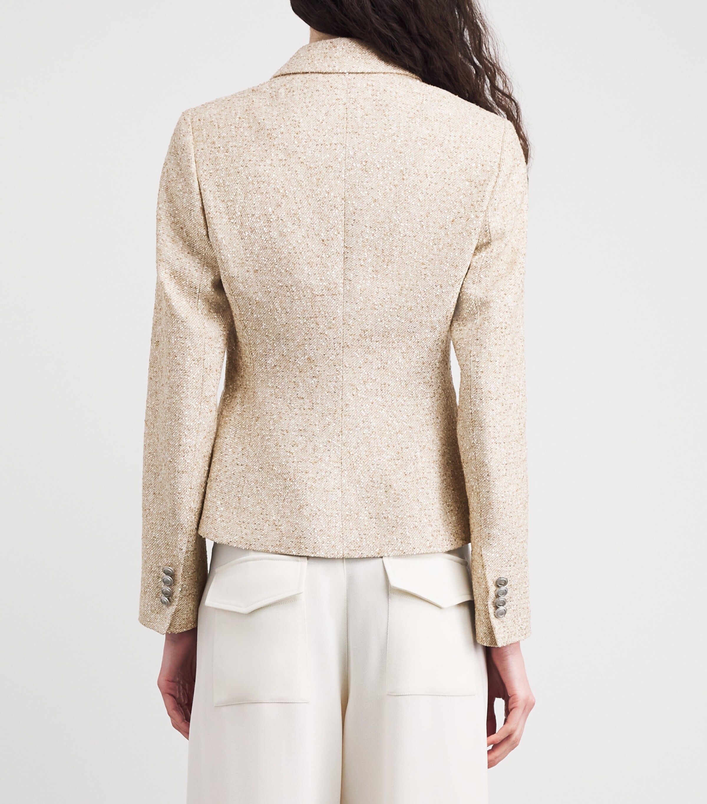 Linen-Blend Blazer BEIGE Image 5
