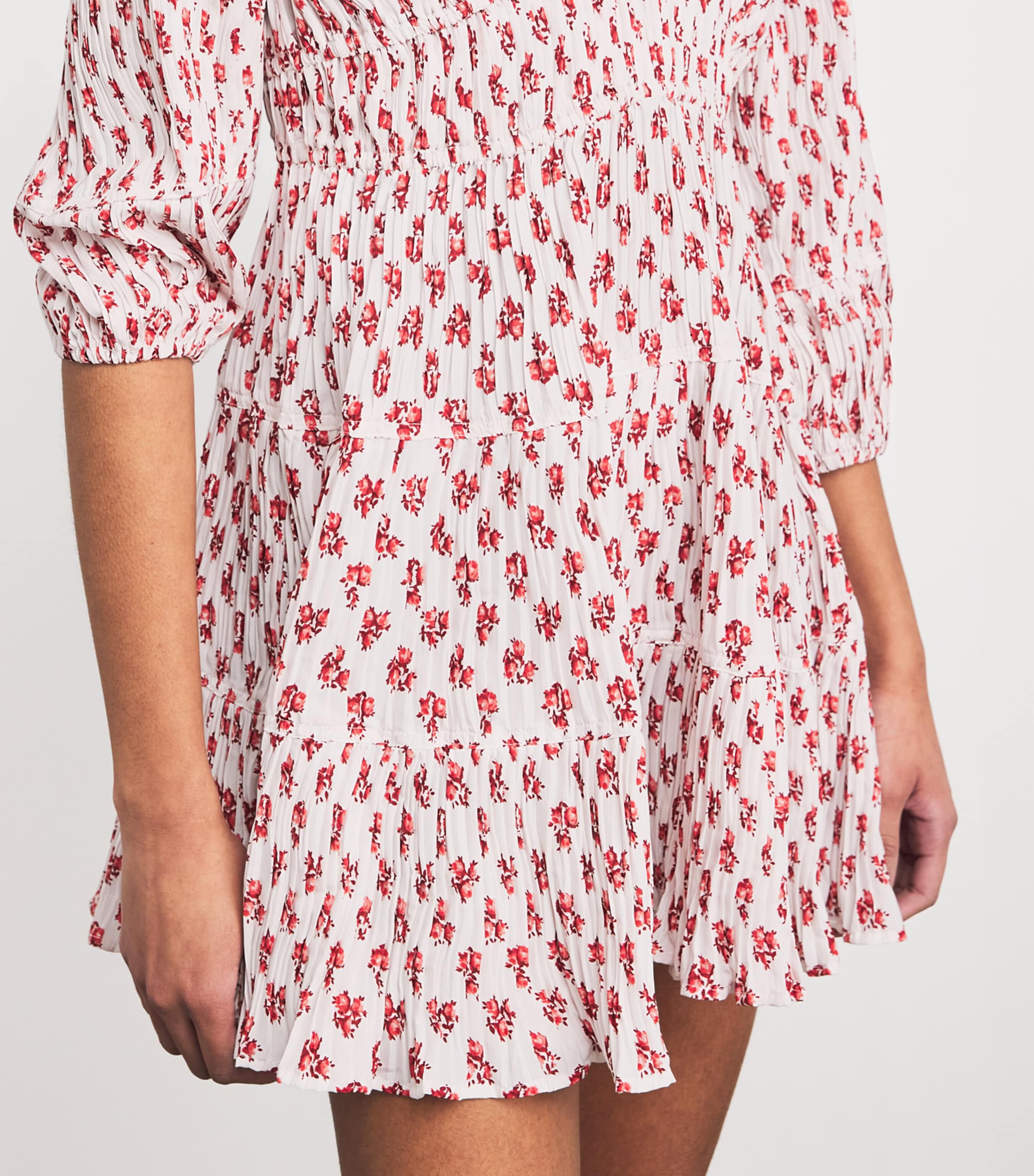 Maje Womens Floral Print Mini Dress Red Small Flowers Image 5