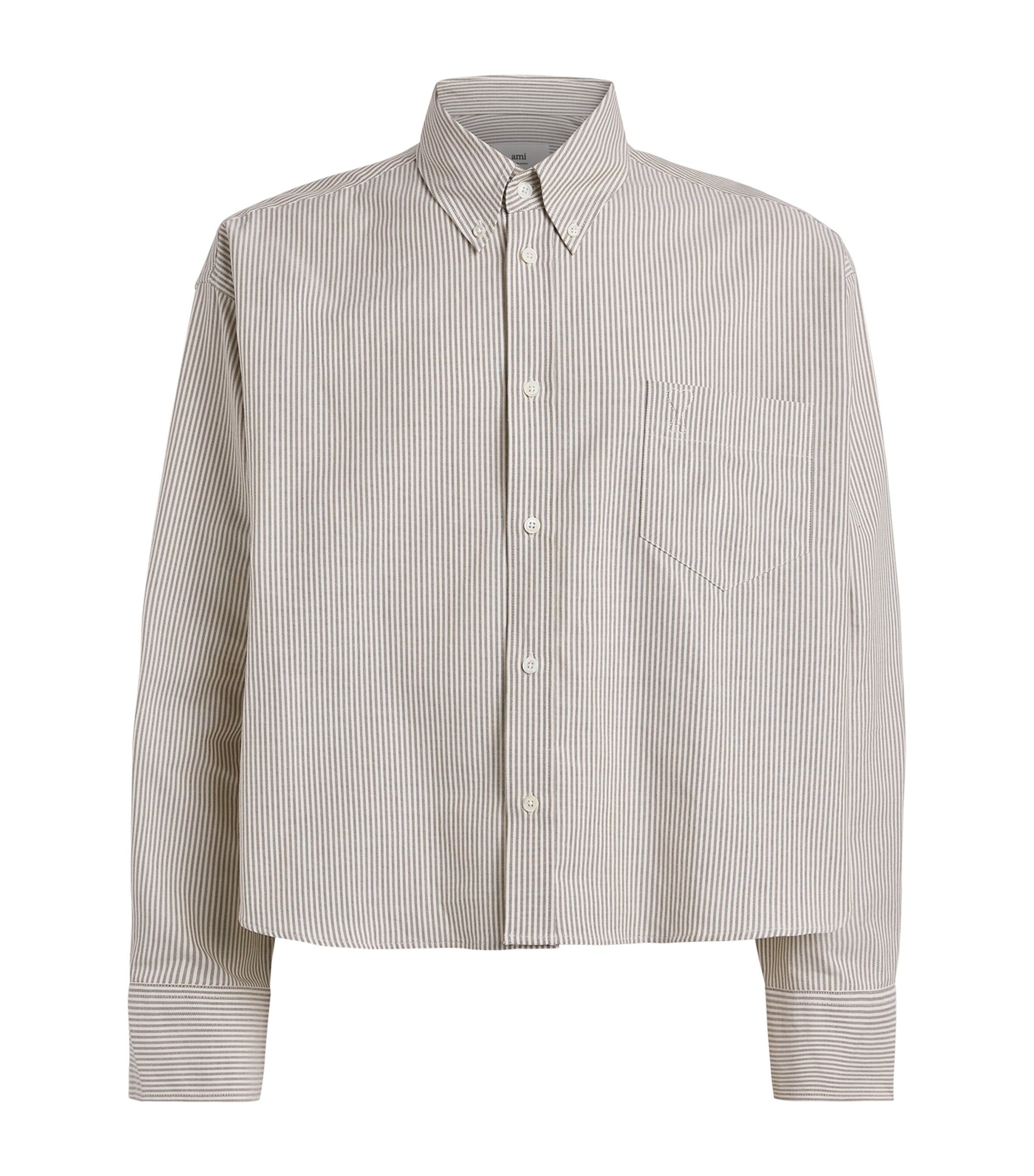 Cotton Cropped Oversized Shirt LDN/BLNC CRM/4761 Image 1