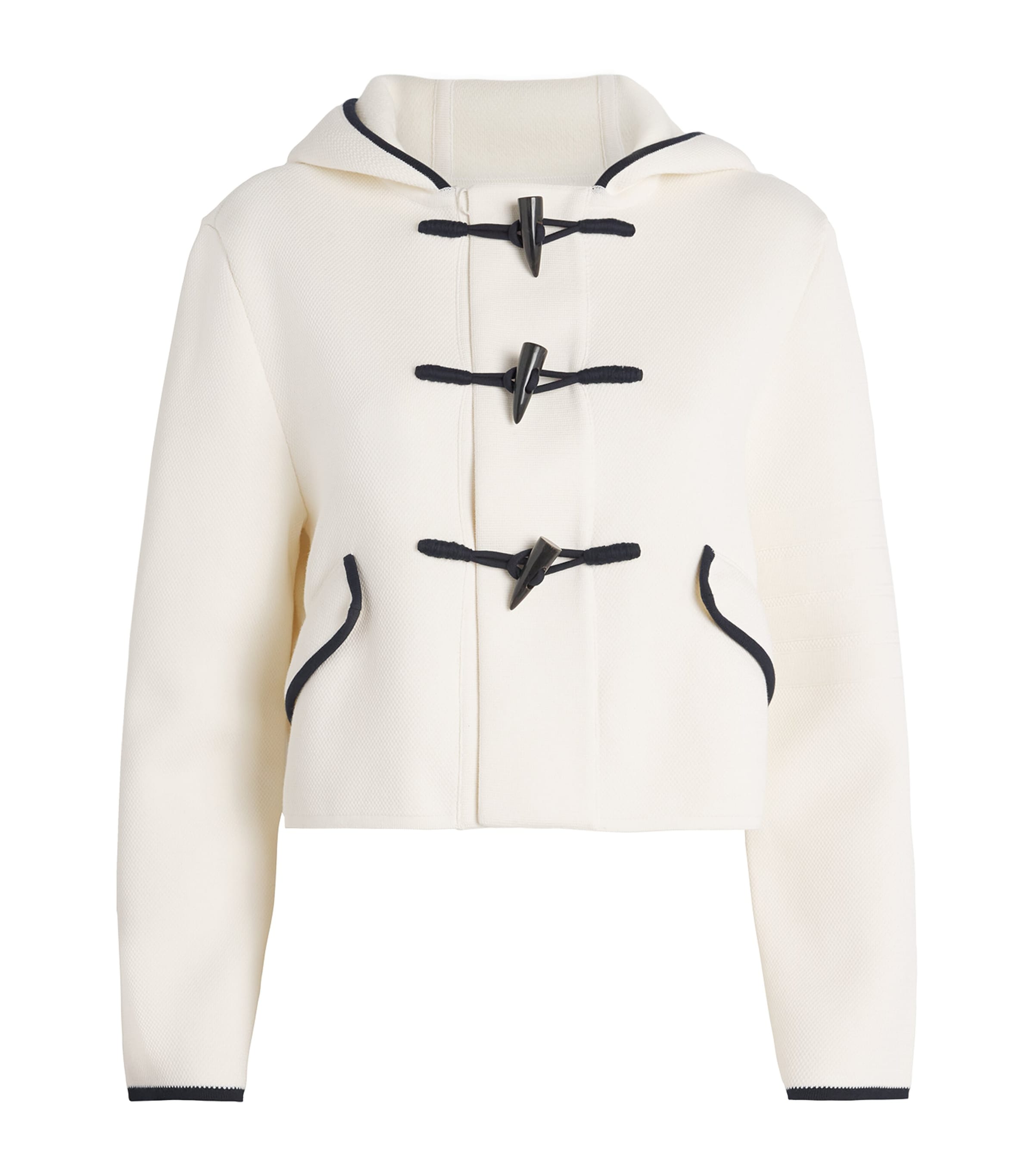 Thom Browne Cotton-blend Duffle Jacket In White
