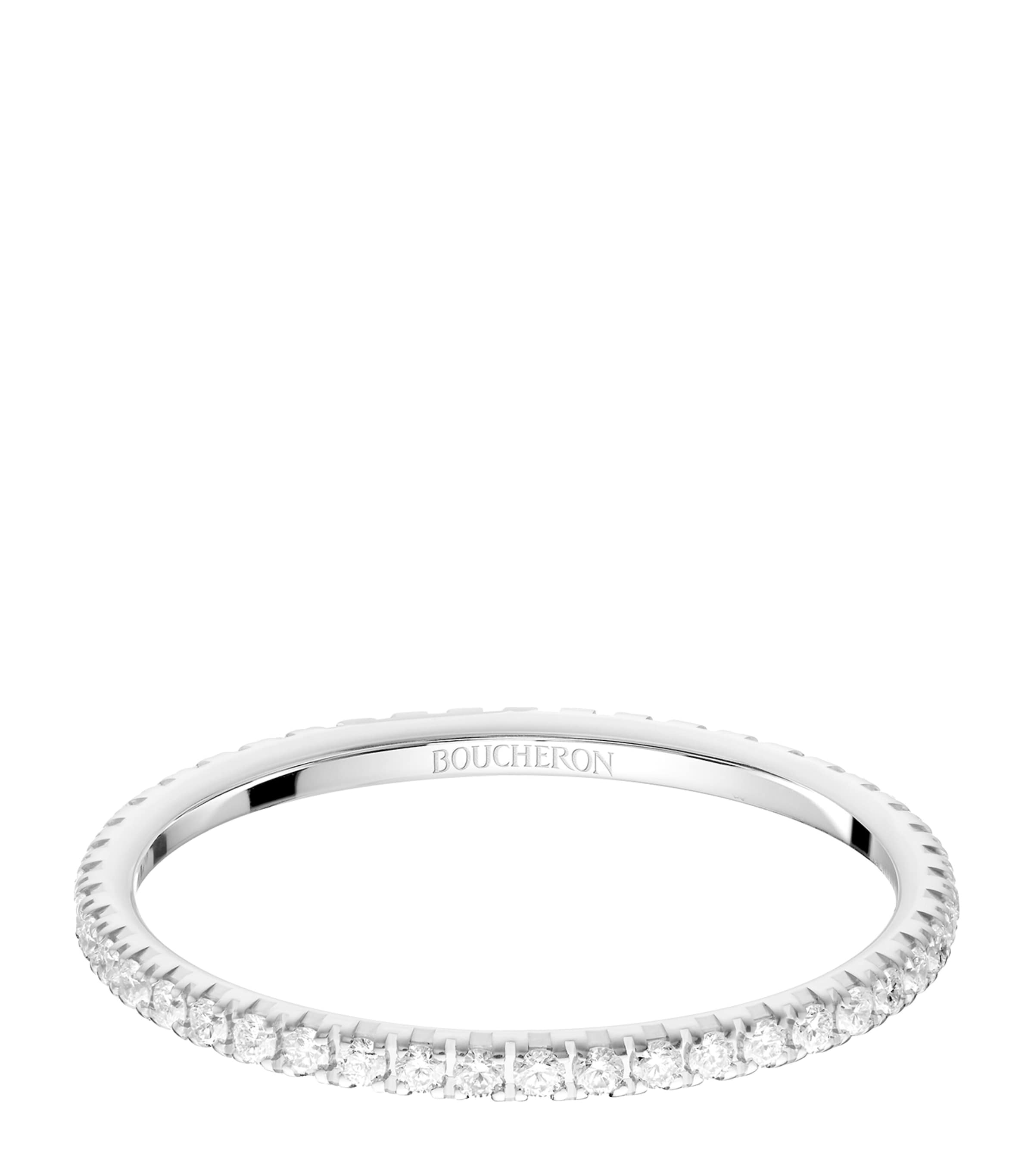 Boucheron White Gold And Diamond Epure Wedding Band In White