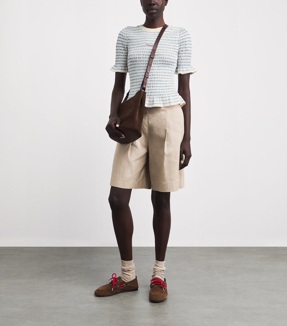 Claudie Pierlot Womens Knitted Stripe Top Dual Color Image 2