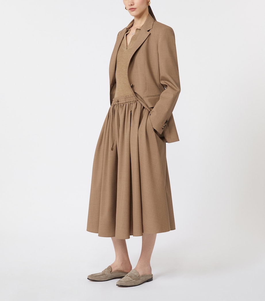 Virgin Wool Single-Breasted Blazer HAZELNUT BROWN Image 2