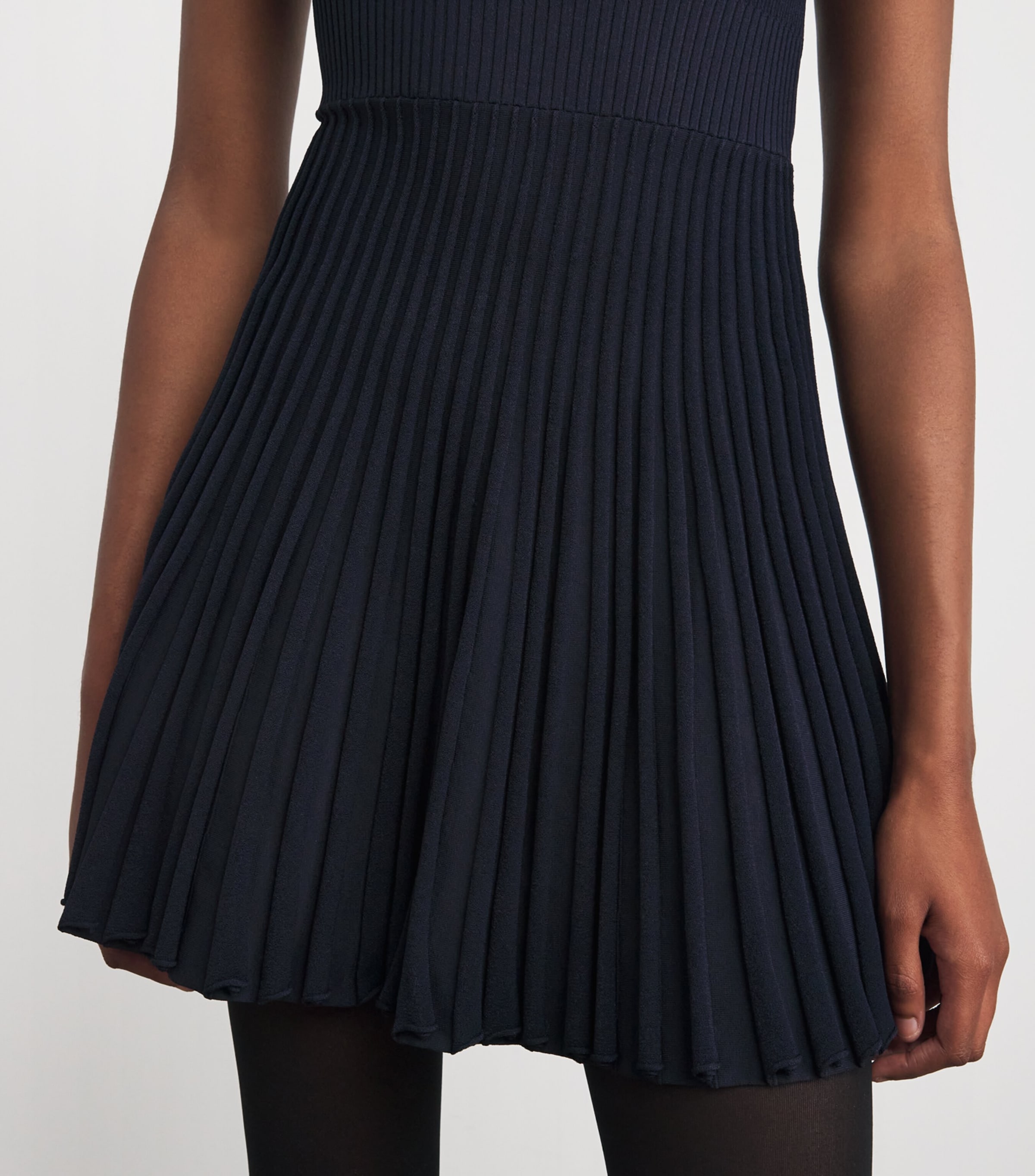 Rib-Knit Mini Dress NAVY BLUE Image 6