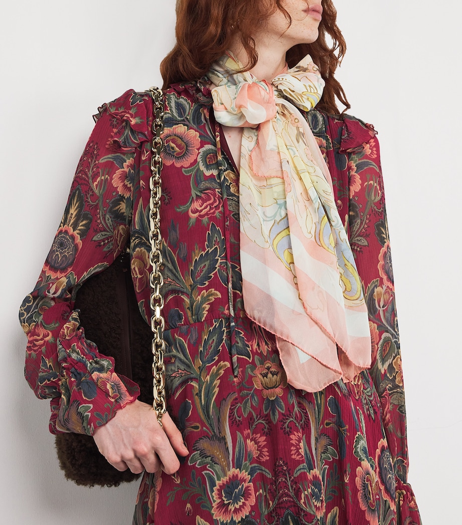 Sheer Silk Paisley Scarf X0870 Image 3