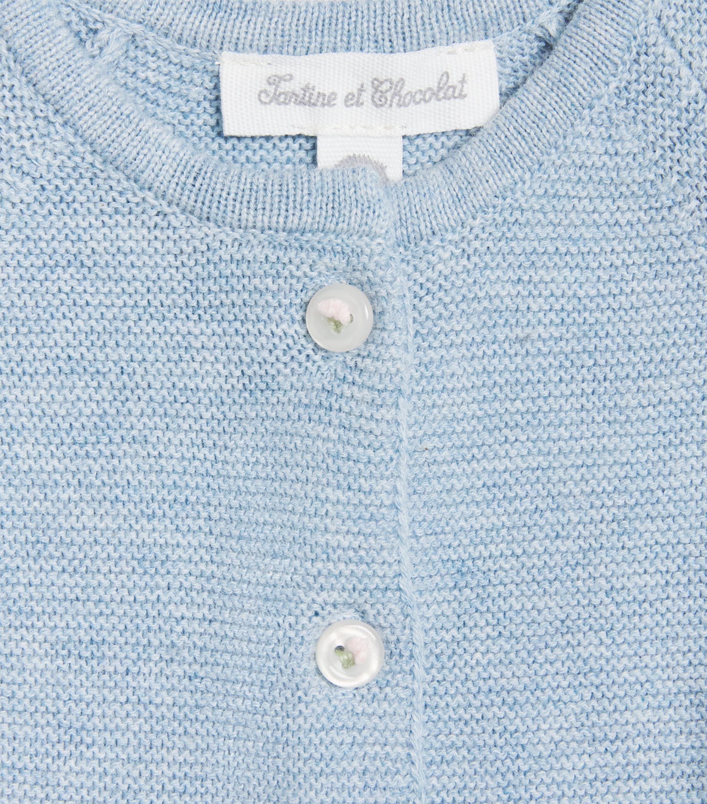 Cotton Frill-Detail Cardigan (1-24 Months) 40CÉLESTE Image 4