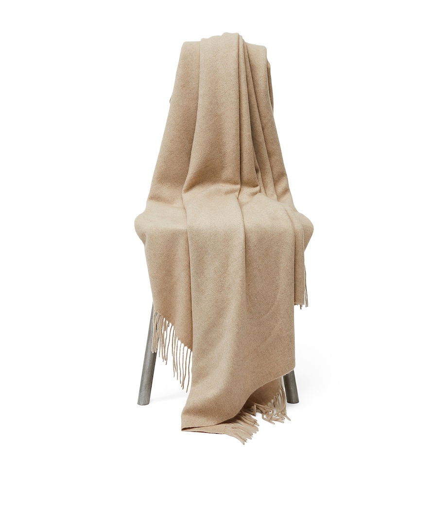 Cashmere Uno Throw (200cm x 145cm) BEIGE Image 2
