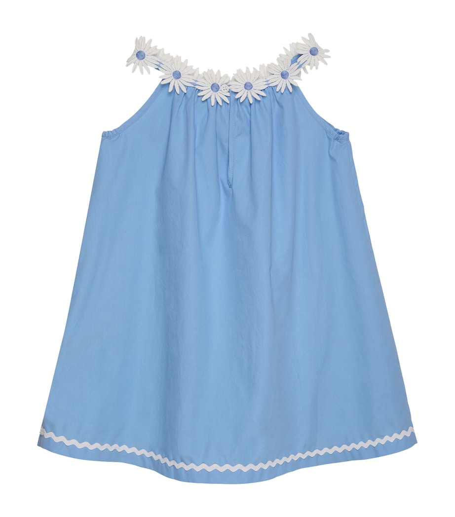 Trotters Cotton Daisy Sun Dress (2-5 Years) Cornflower Blue Image 2