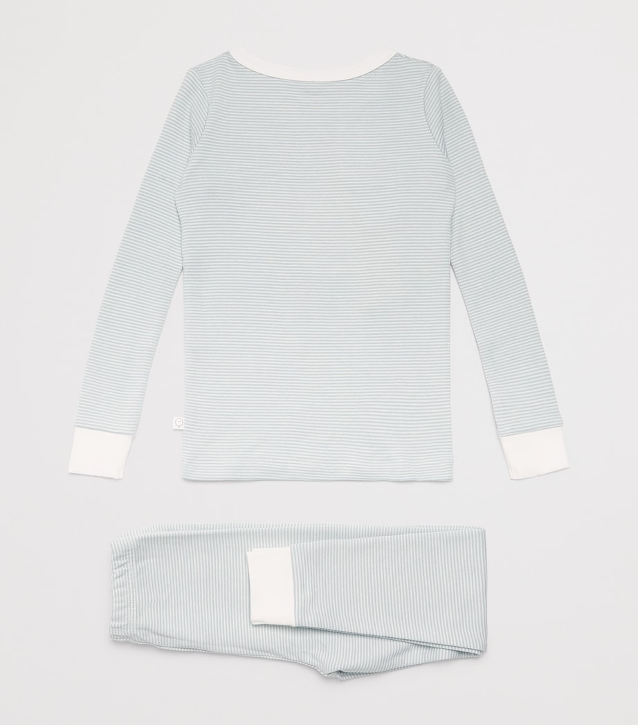MORI Bamboo-Blend Snoozy Pyjama Set (2-4 Years) Blue Stripe Image 2