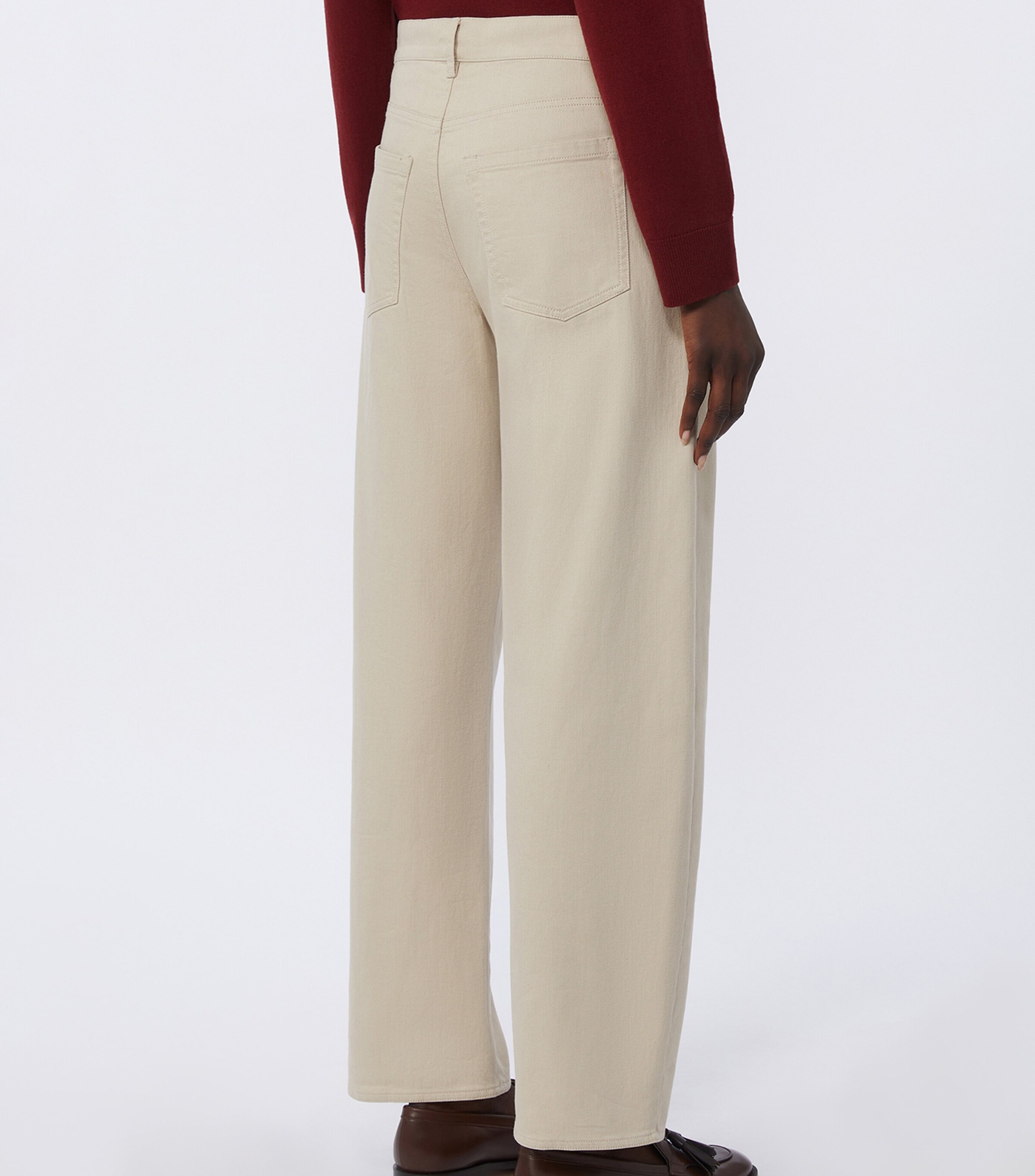 Max Mara Womens Bull Barrel-Leg Jeans Natural Image 4