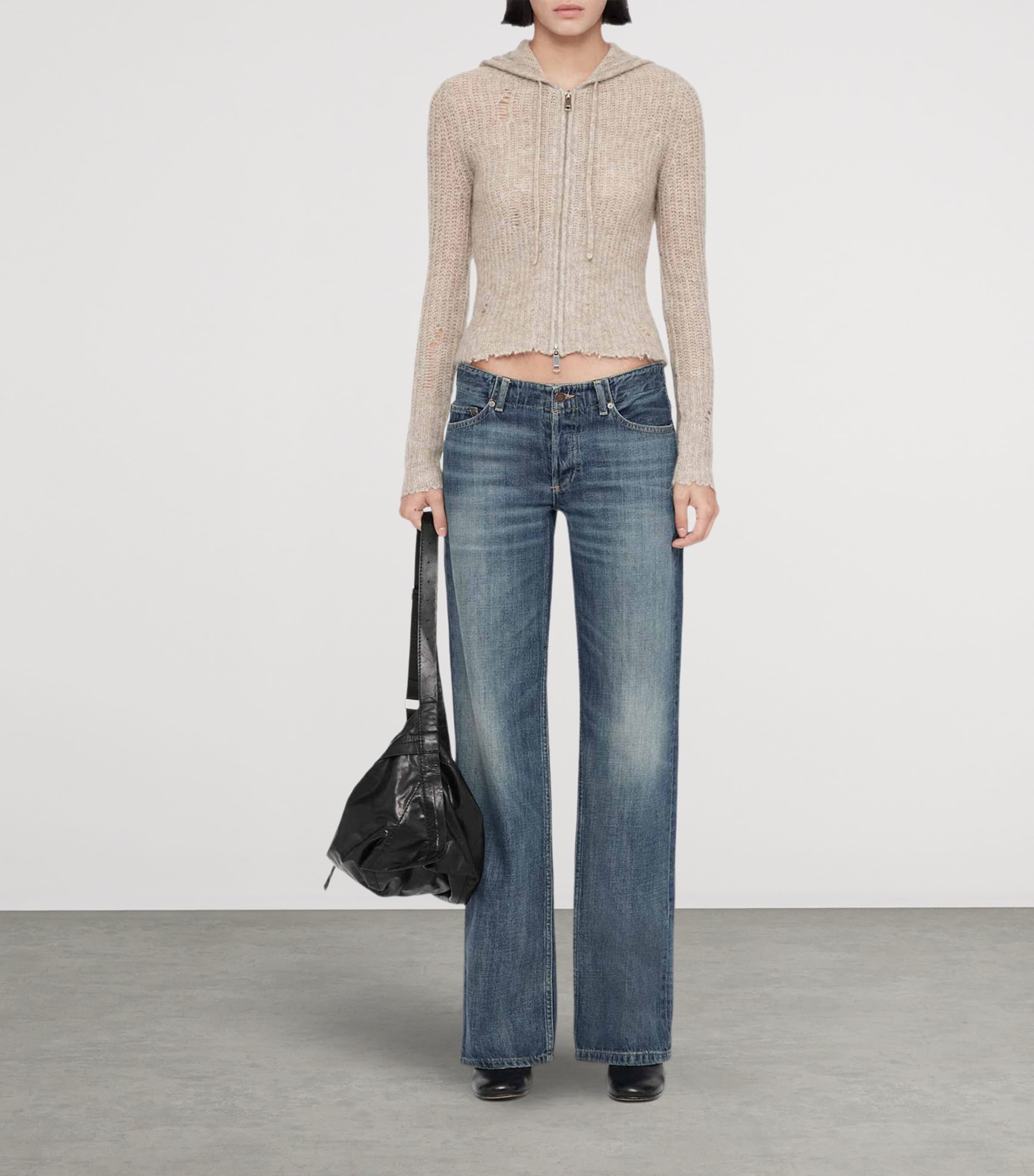 AllSaints Womens Mabel Hoodie Pebble Grey Image 2