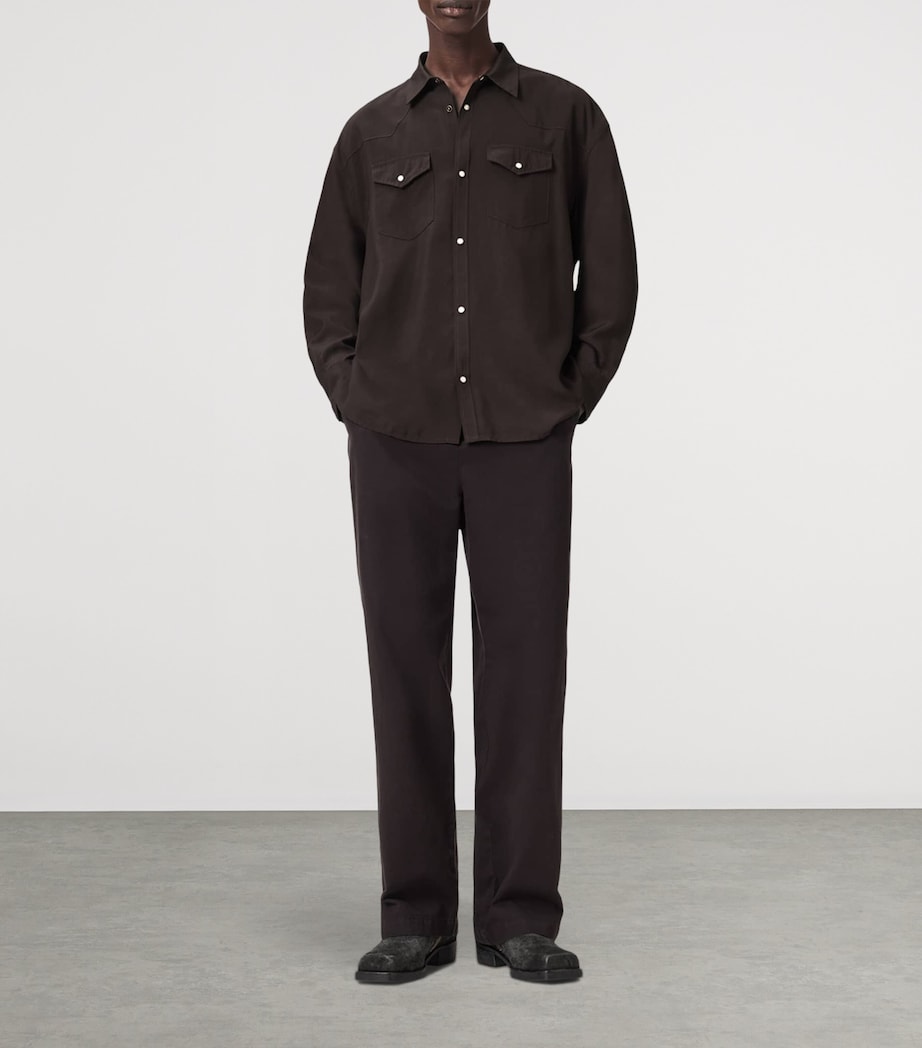 AllSaints Mens Pickett Overshirt Brown Image 2