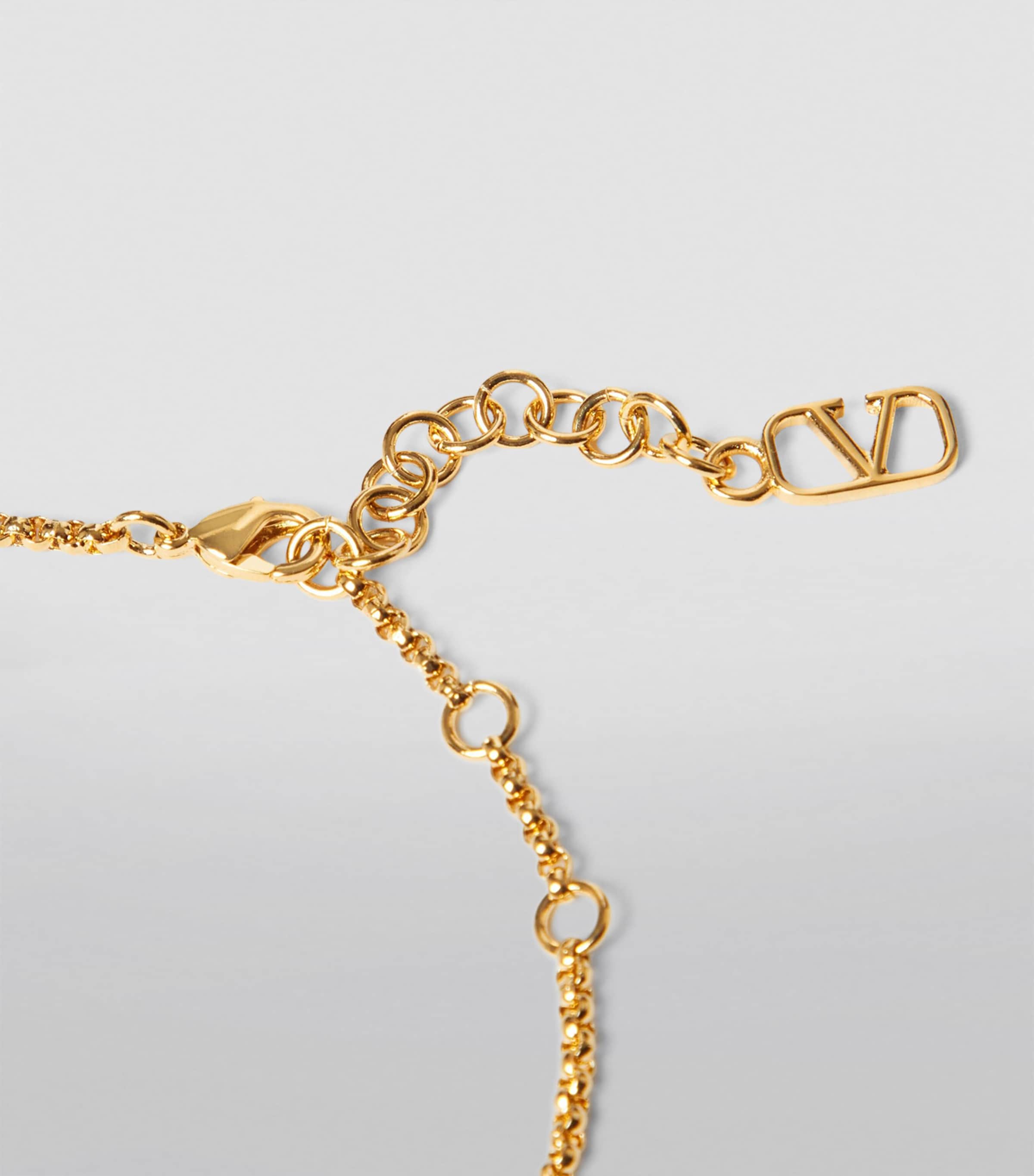 Bracelet Valentino Plaqué Or Avec Strass - Modèle Élégant, Occasion En État Neuf