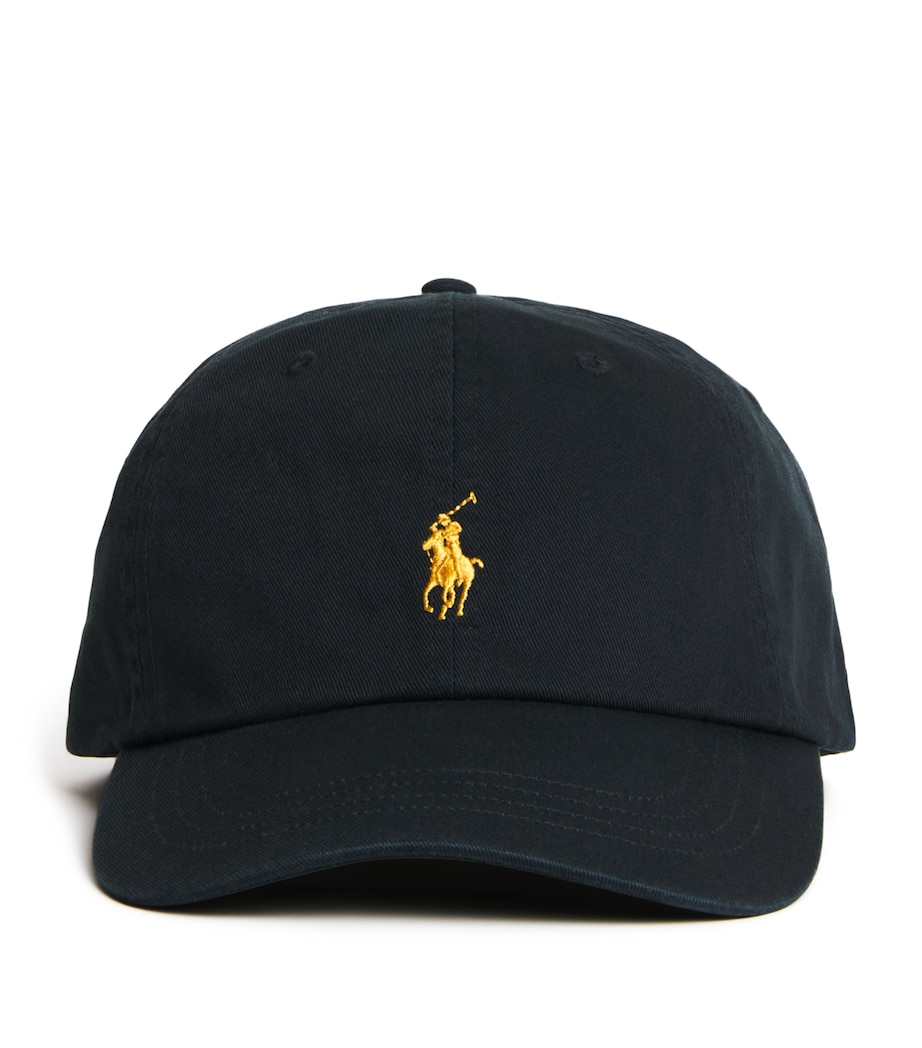 Cotton Polo Pony Baseball Cap POLO BLACK Image 1