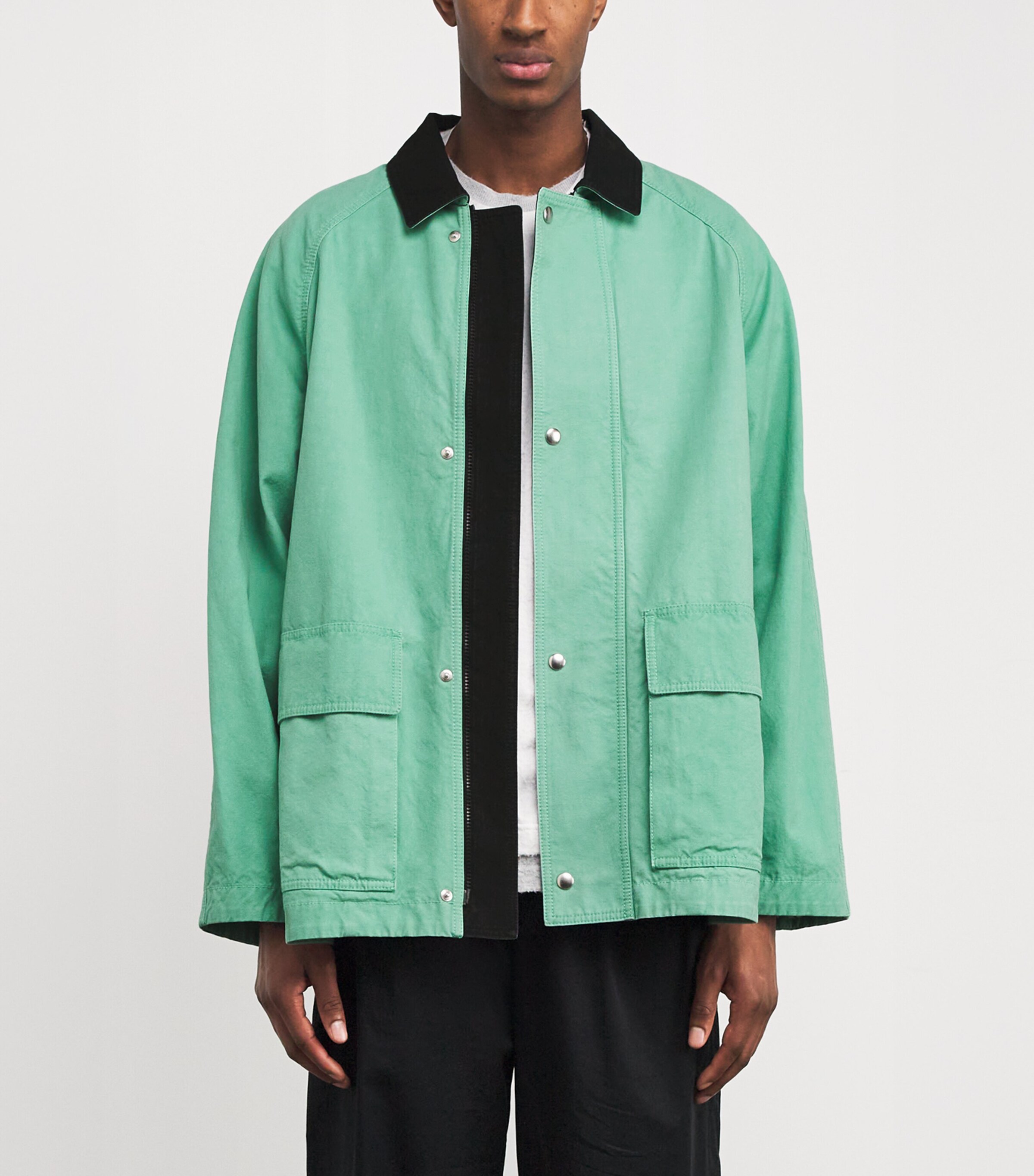 The Row Mens Diano Cotton Work Jacket Lagoon Image 3
