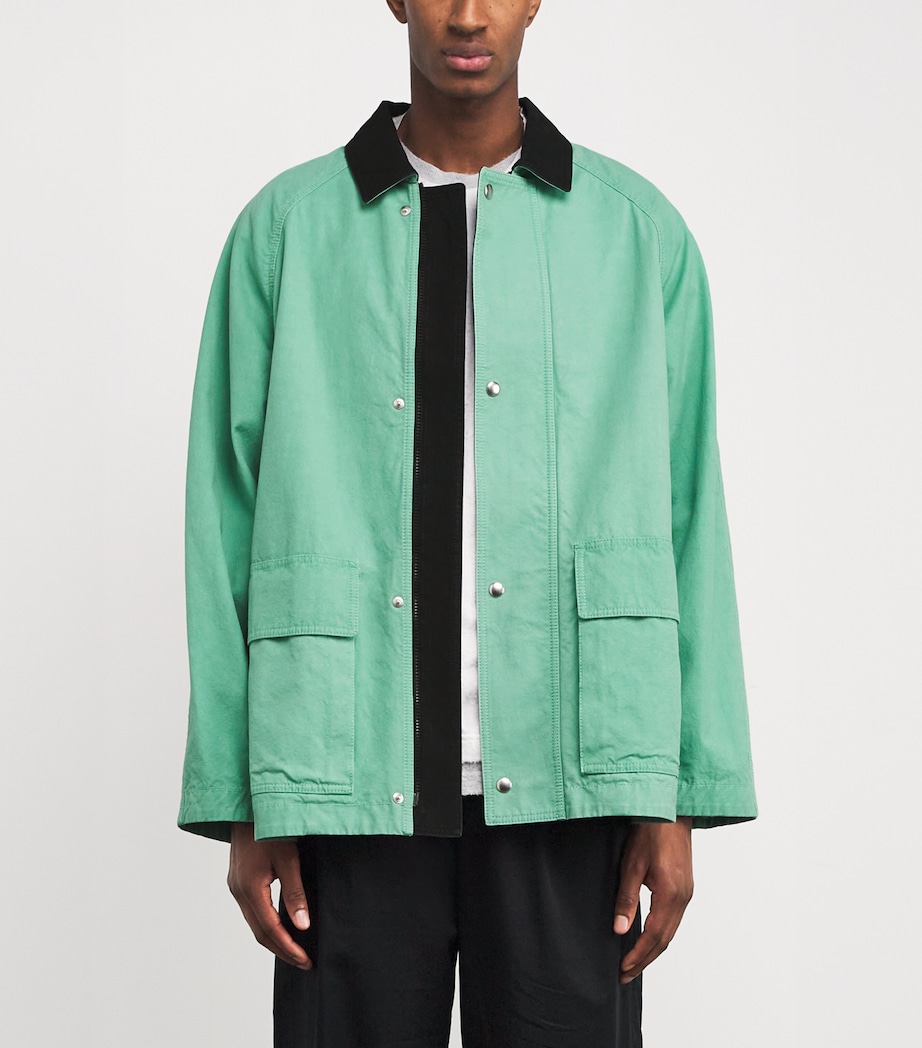 The Row Mens Diano Cotton Work Jacket Lagoon Image 3