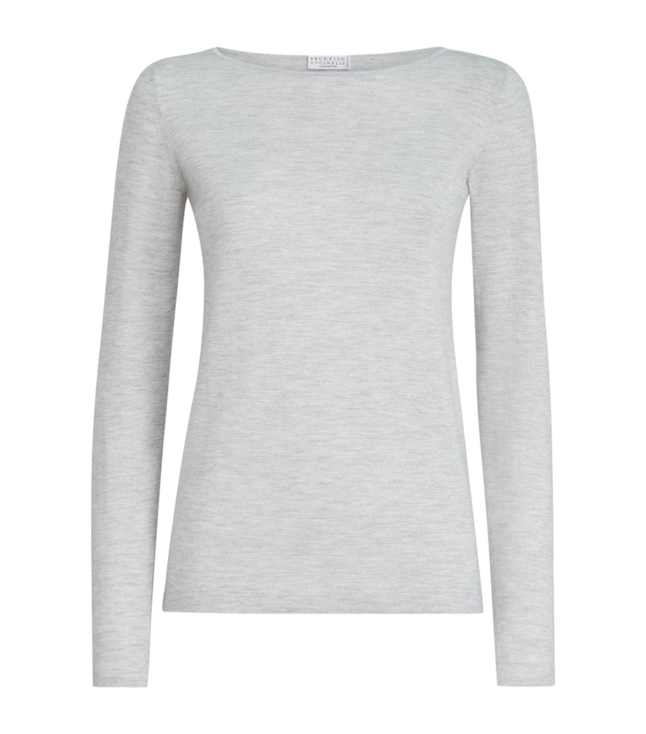 Brunello Cucinelli Womens Cashmere-Silk-Blend Sweater Image 1