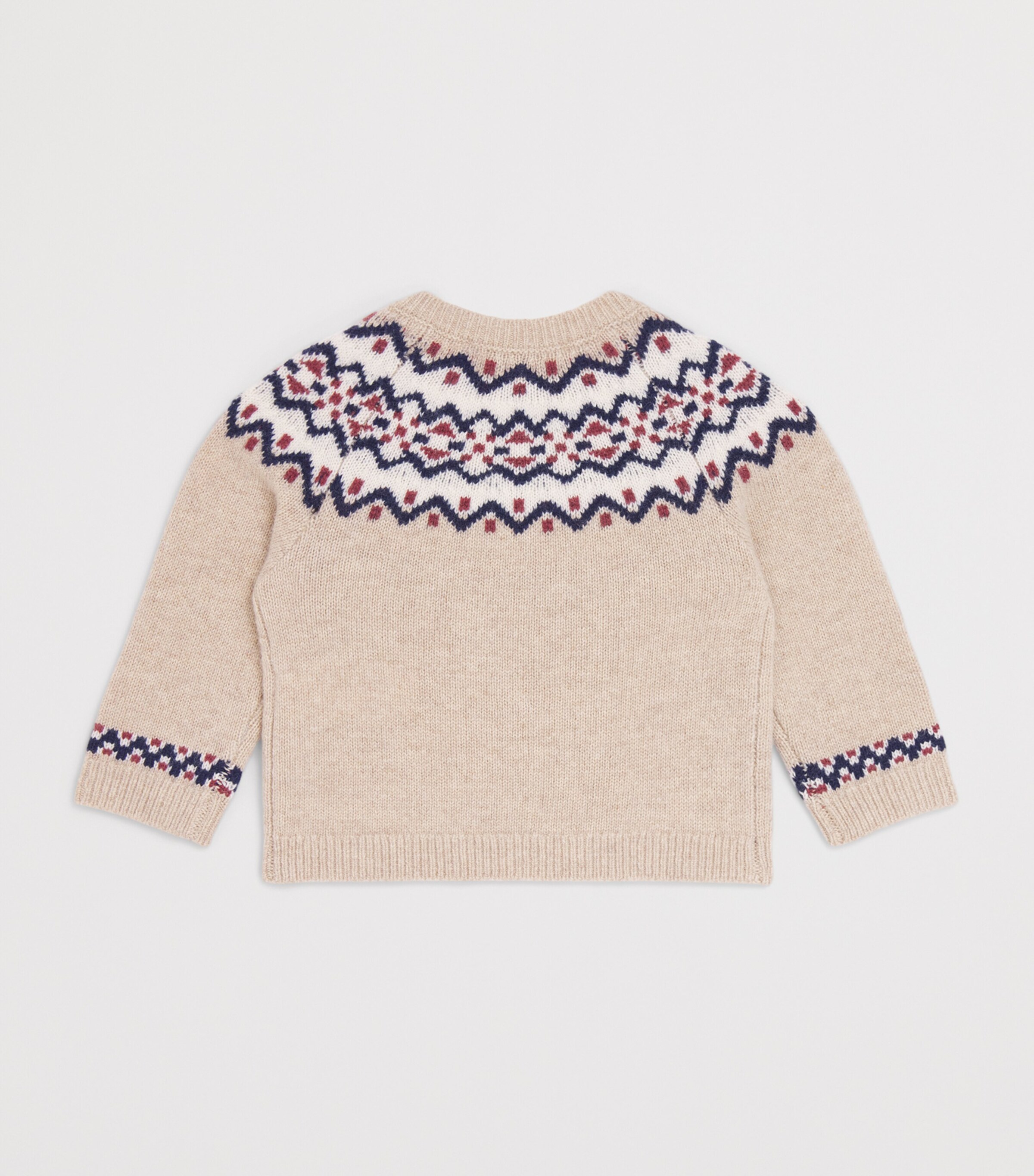Tartine et Chocolat Wool Jacquard Sweater (3 Months-4 Years) Chiné Image 2