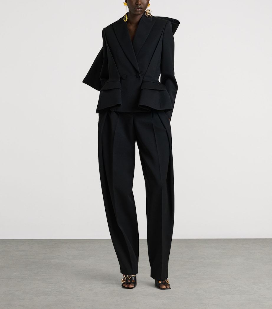 Givenchy Womens Wool Bow Slashed Blazer Image 2