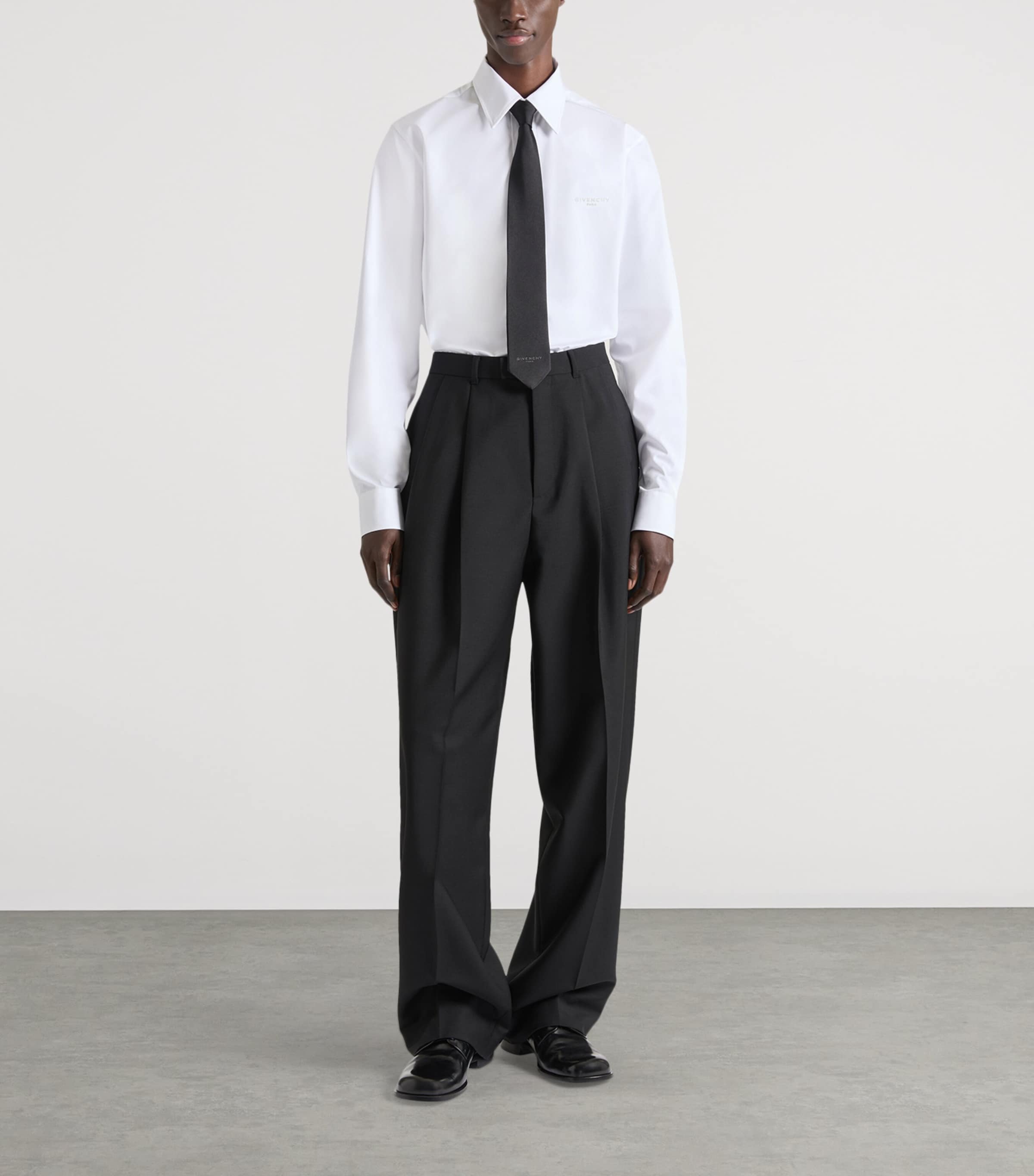 Givenchy Mens Cotton Poplin Logo Shirt Image 2