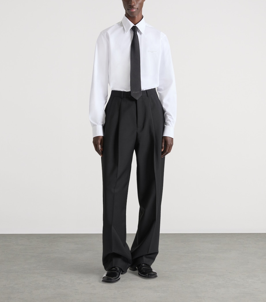 Givenchy Mens Cotton Poplin Logo Shirt Image 2