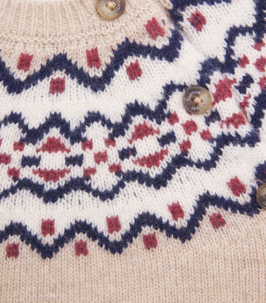 Tartine et Chocolat Wool Jacquard Sweater (3 Months-4 Years) Chiné Image 3
