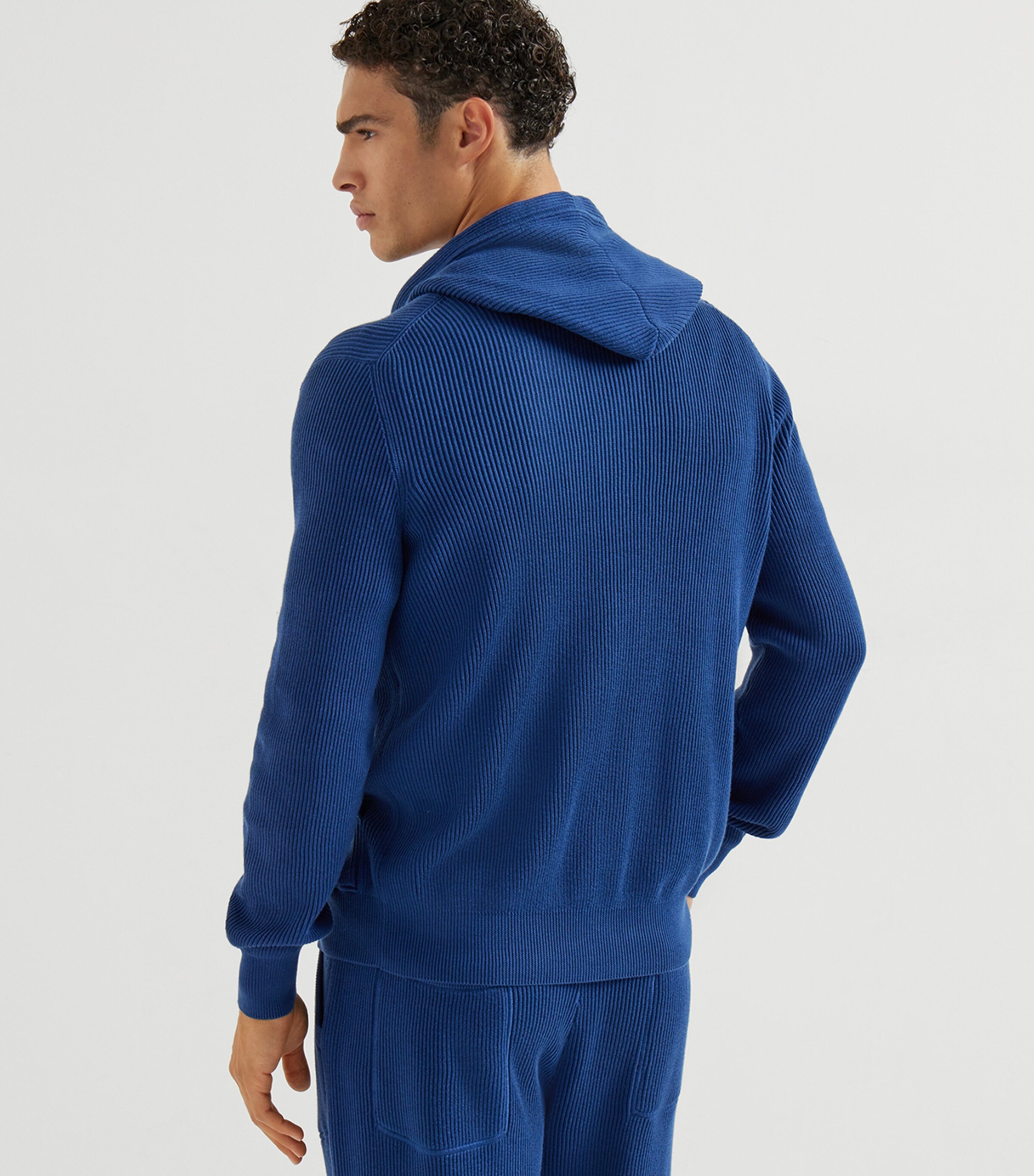 Brunello Cucinelli Mens Cotton Knitted Hoodie Image 4