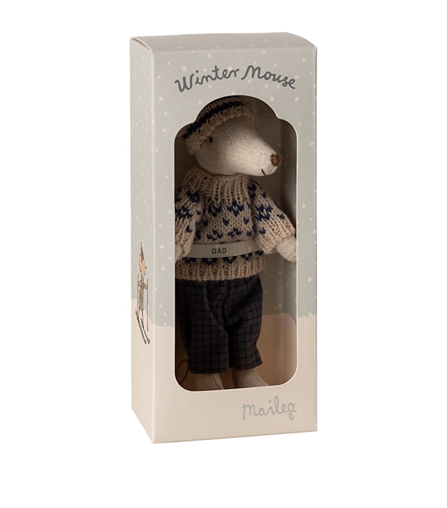 Winter Mouse Dad with Skis (19cm) MULTI Image 2